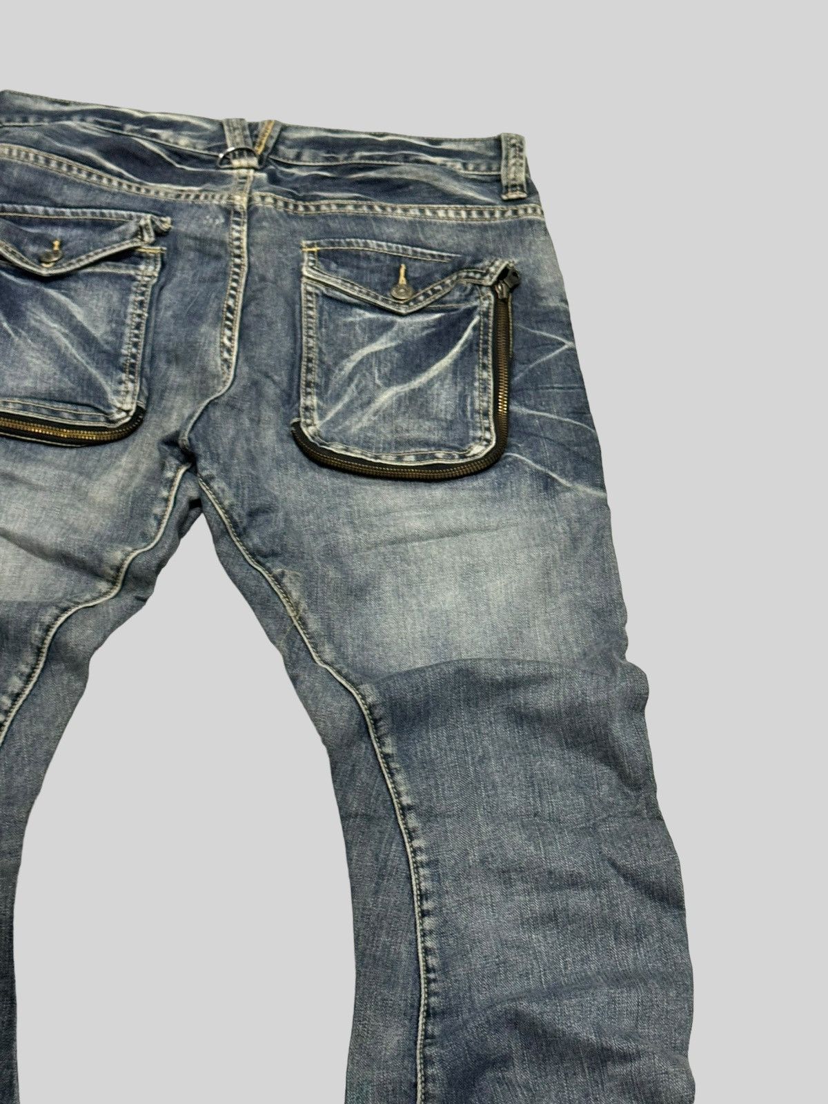 If Six Was Nine - PPFM JCURVE LEG 3D POCKET ZIPPER DENIM JEANS - 10