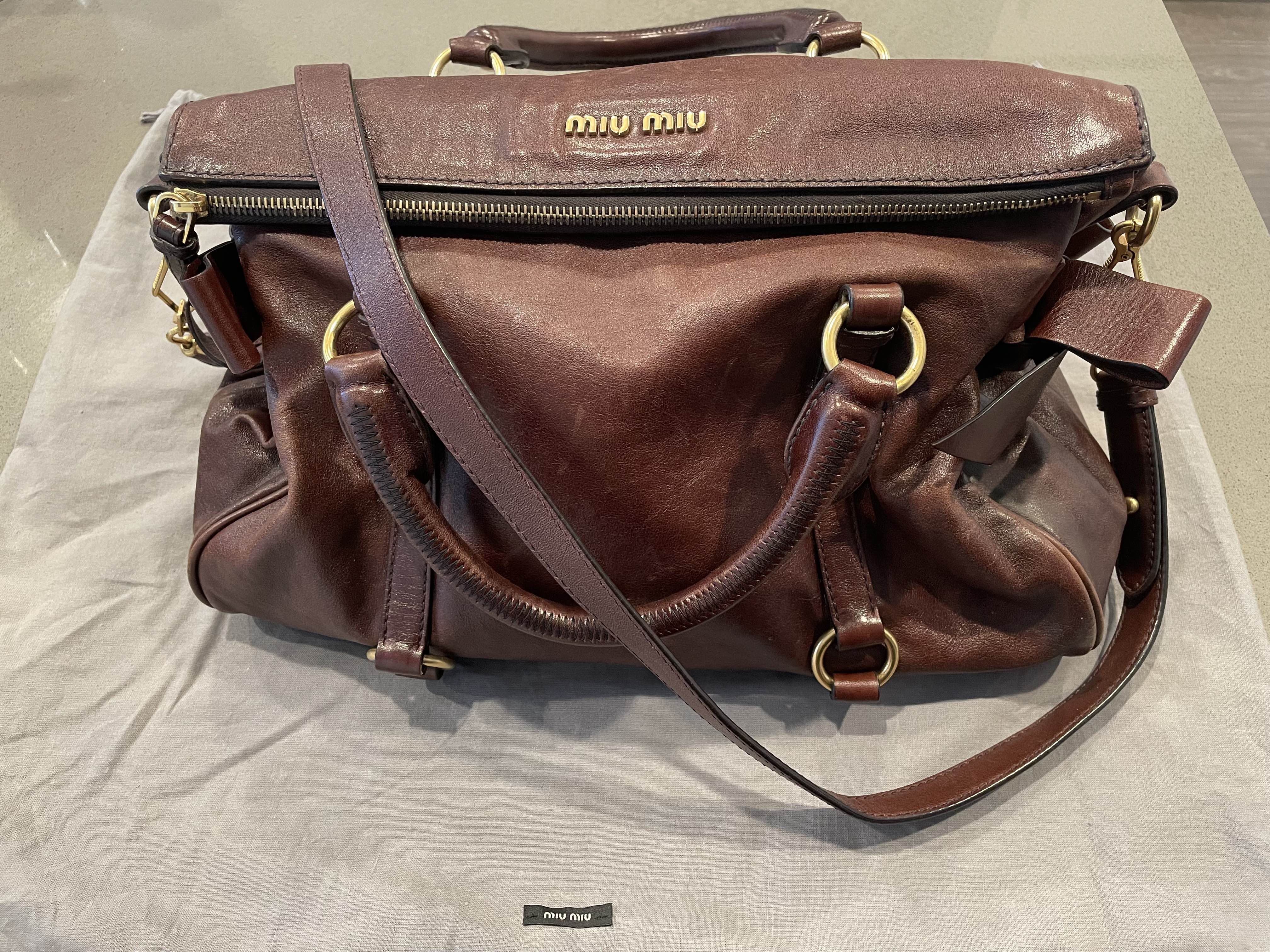 Miu miu vitello lux bow bag sale