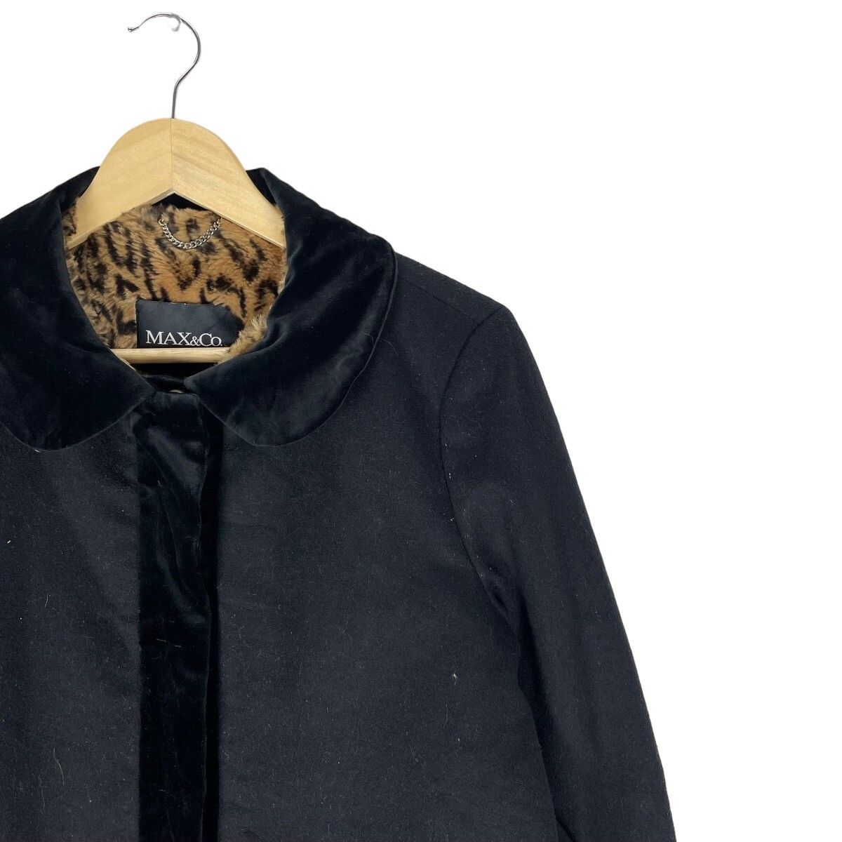 ☀️MAX CO LEOPARD INNER SNAP BUTTON COAT JACKET - 4