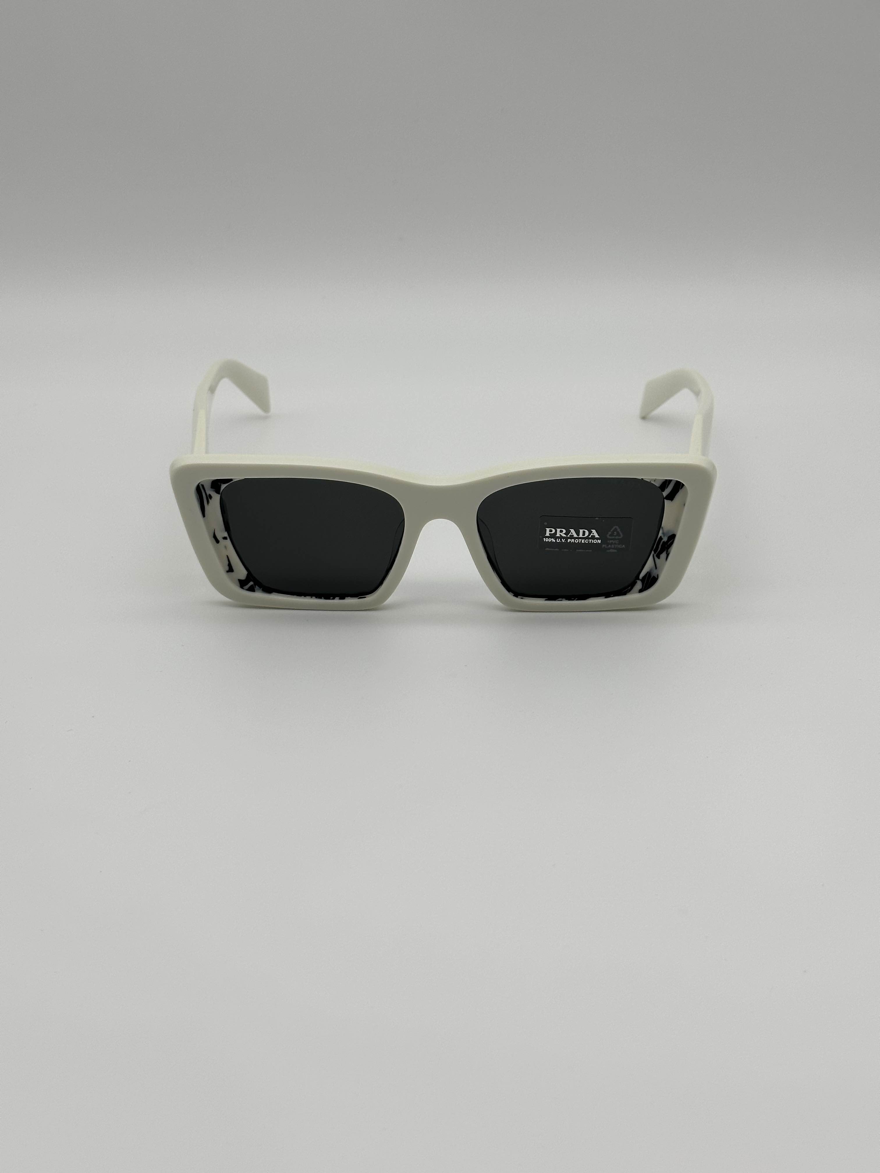 BRAND NEW PRADA PR08YSF 02V5S0 White Havana Black Women Sunglasses - 6