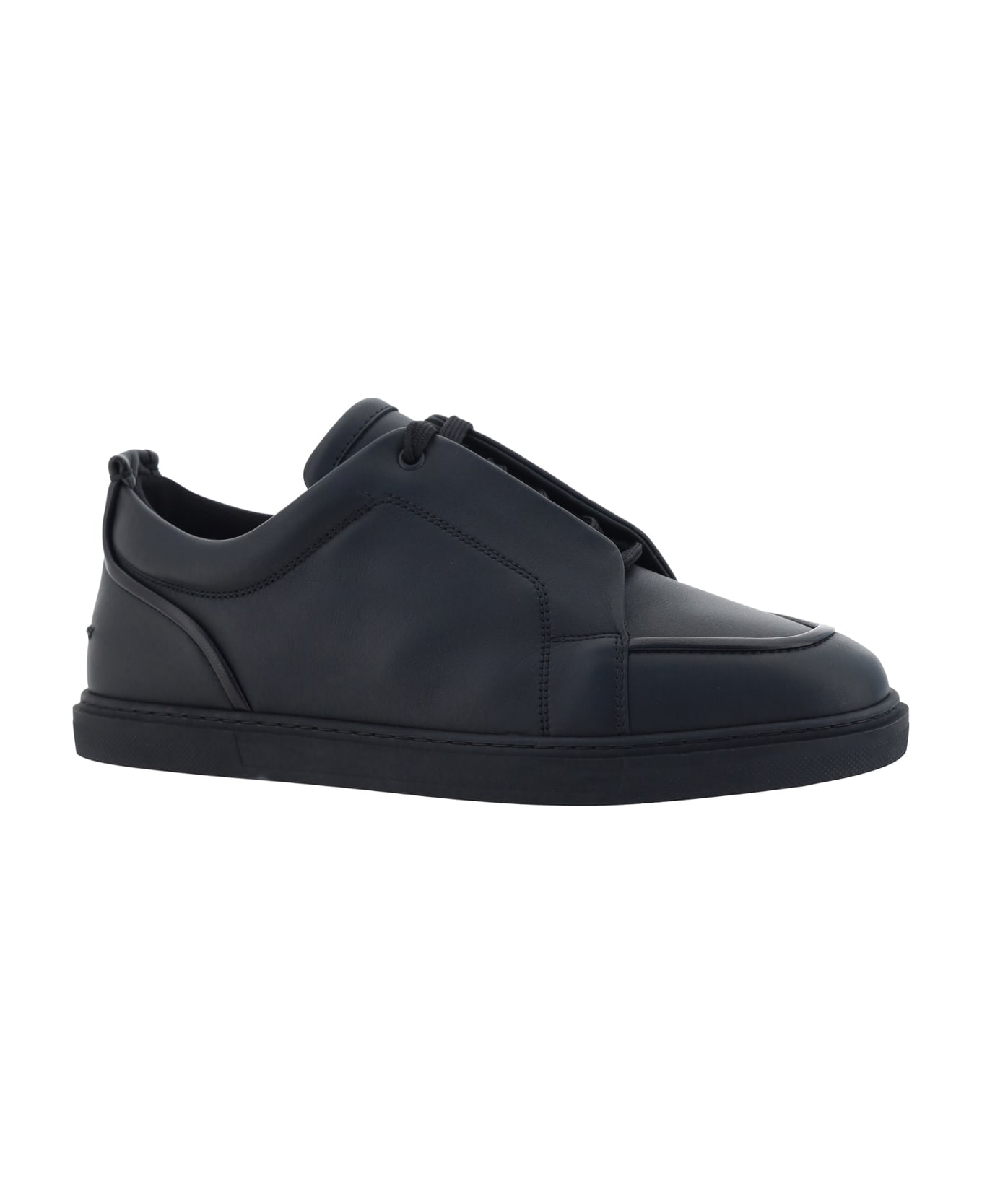 Jimmy Rubber-Trimmed Leather Sneakers - 1