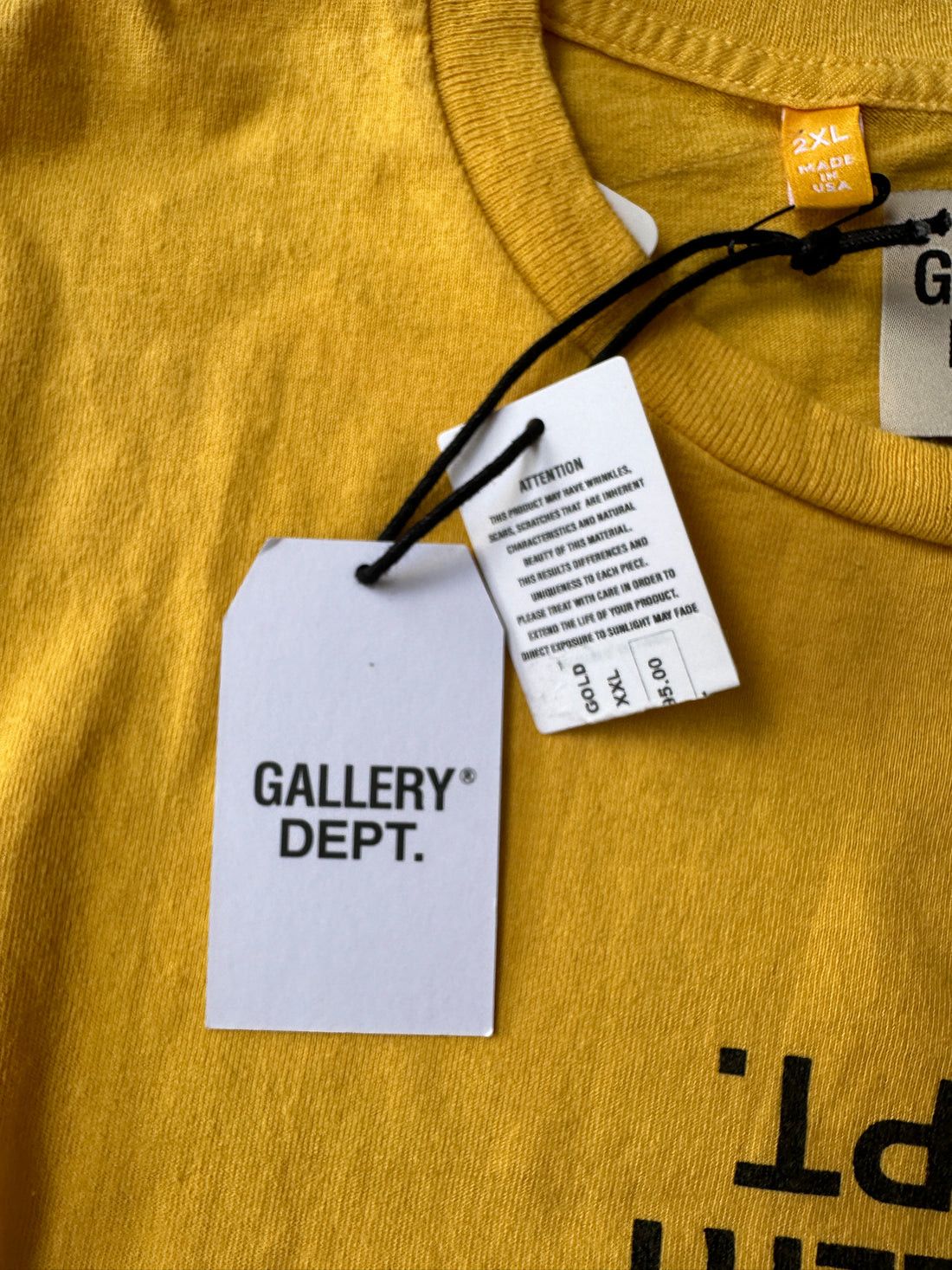 Gallery Dept. Yellow Fucked Up Logo T-Shirt - 7