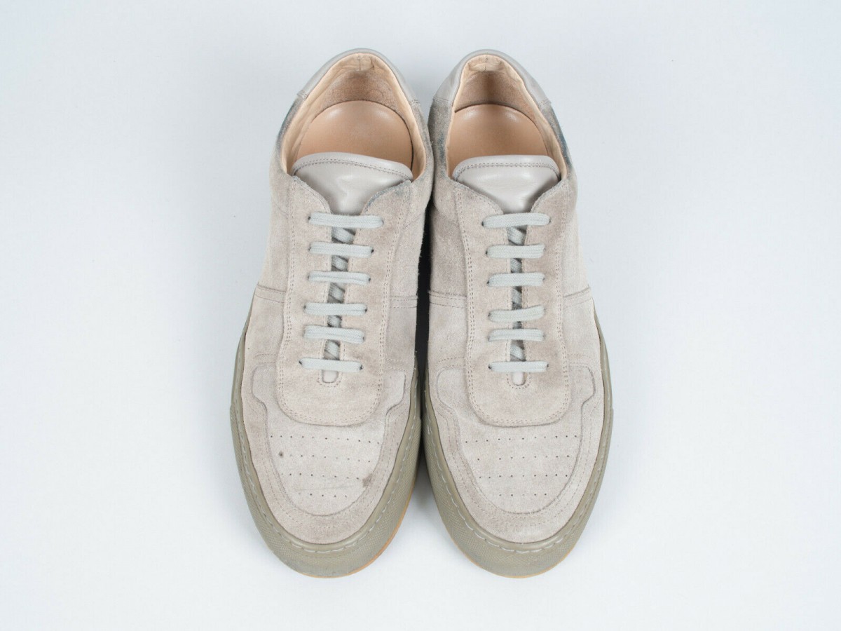 Common Project Bball Low Grey Suede Sneakers - 5