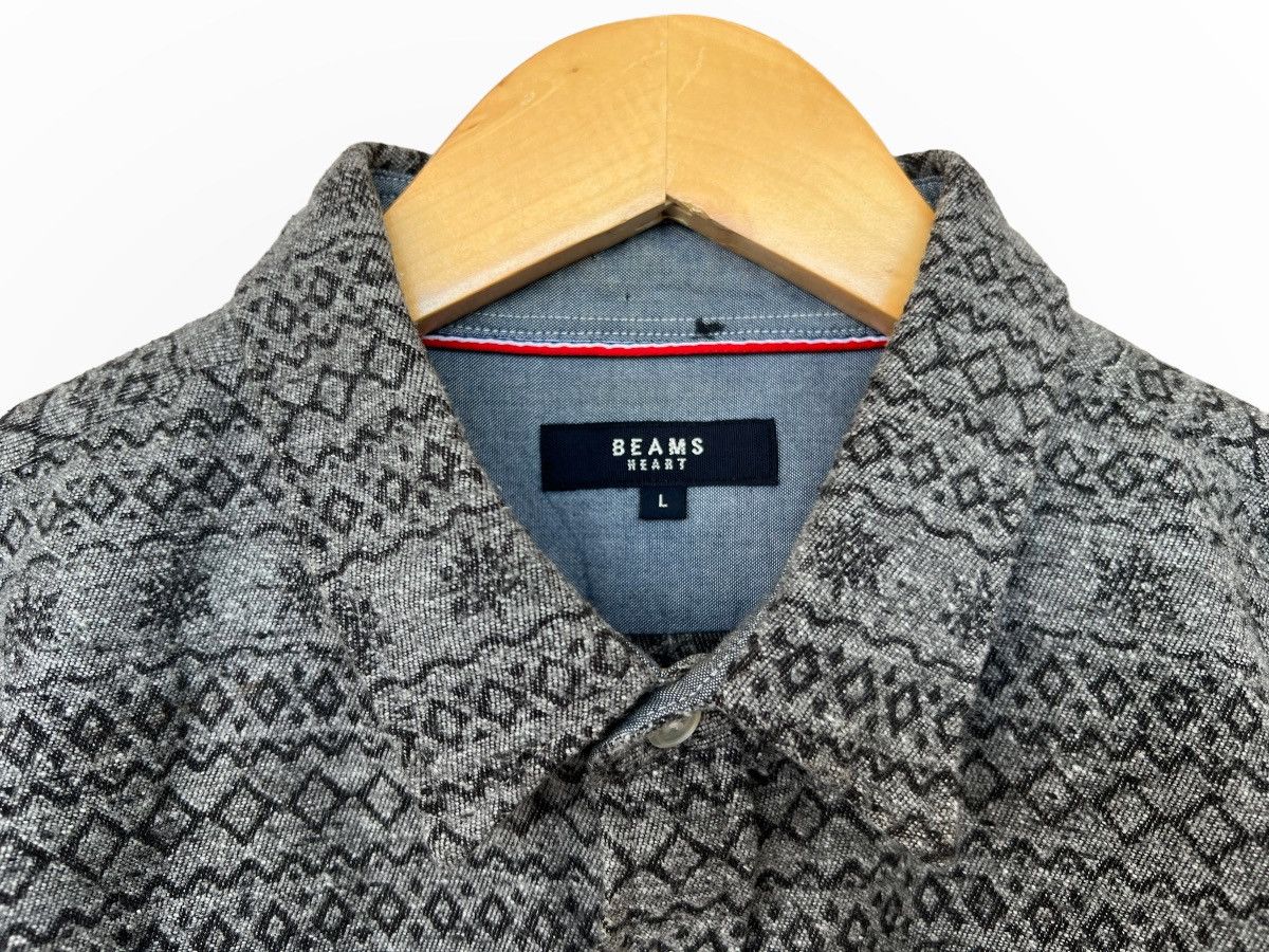 Beams Japan Checkered Long Sleeve Button Up Flanner Shirt M - 8