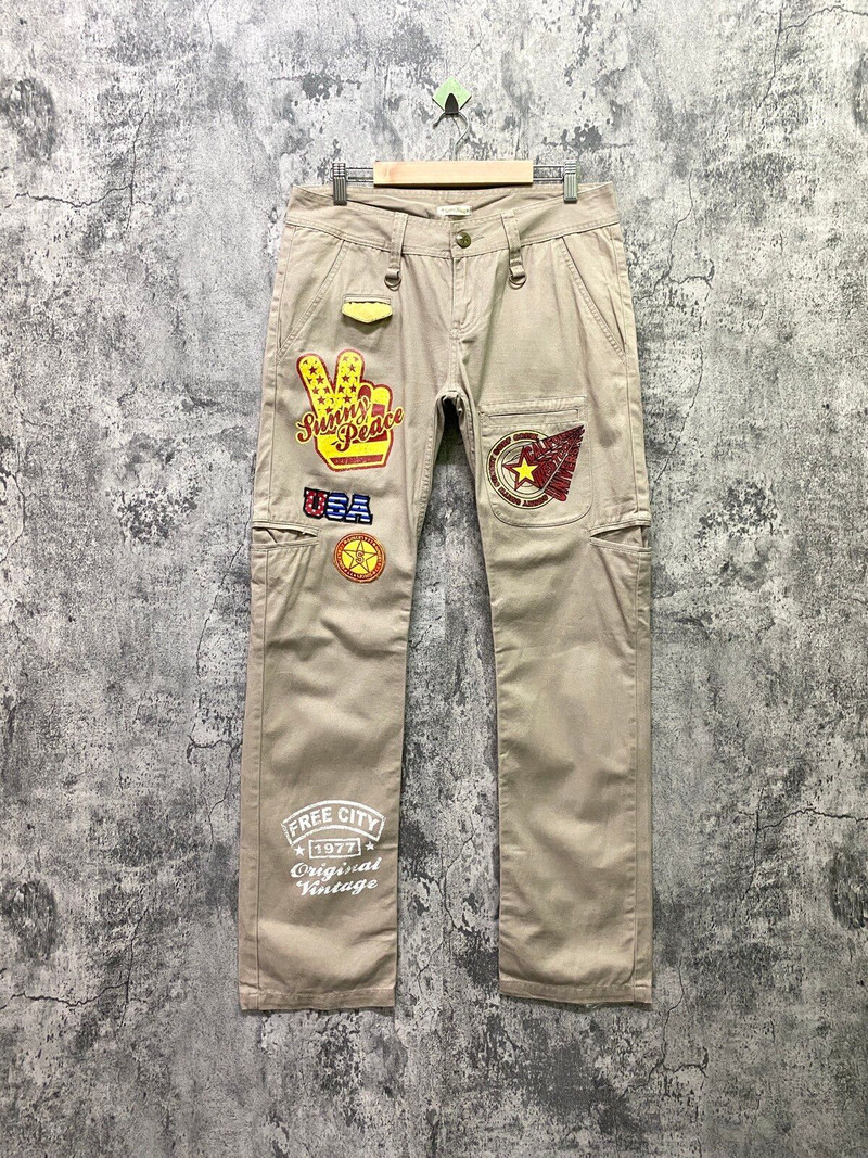 Japanese Brand - SUNNY SMITH Workpant Rare Design Low Rise Pants - 1