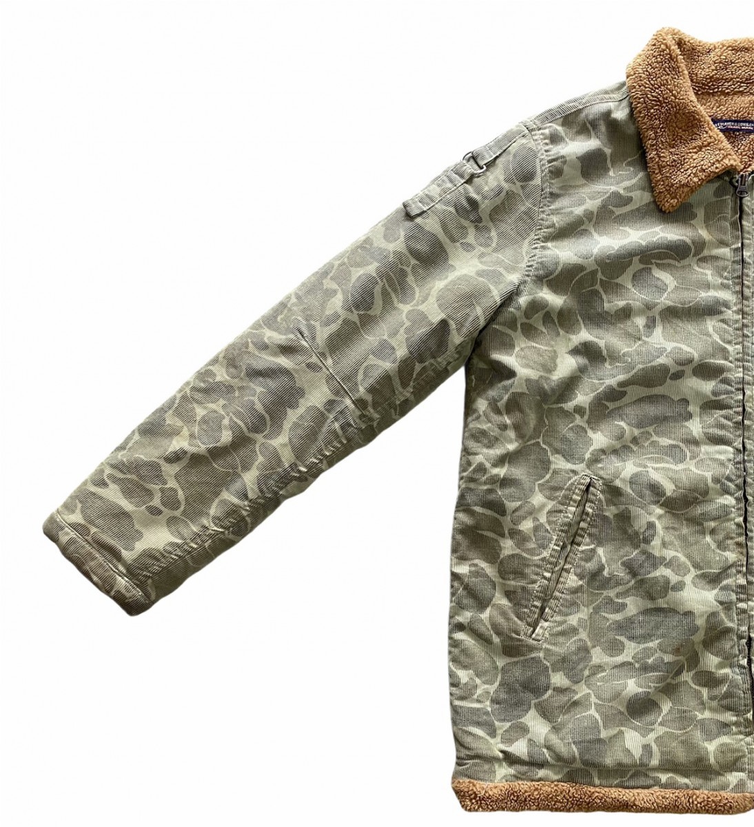 Camo - Kriff Mayer Camouflage Like Bape Sherpa Fleece Lined Jacket - 7