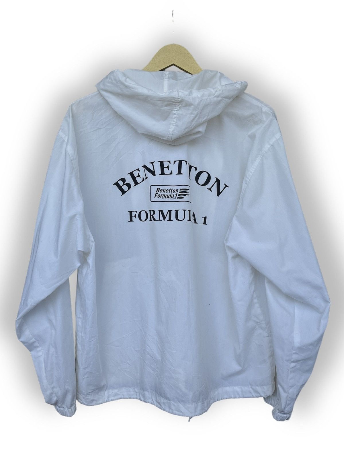 Vintage Benetton Formula 1 Printed Windbreaker Hoodie - 1