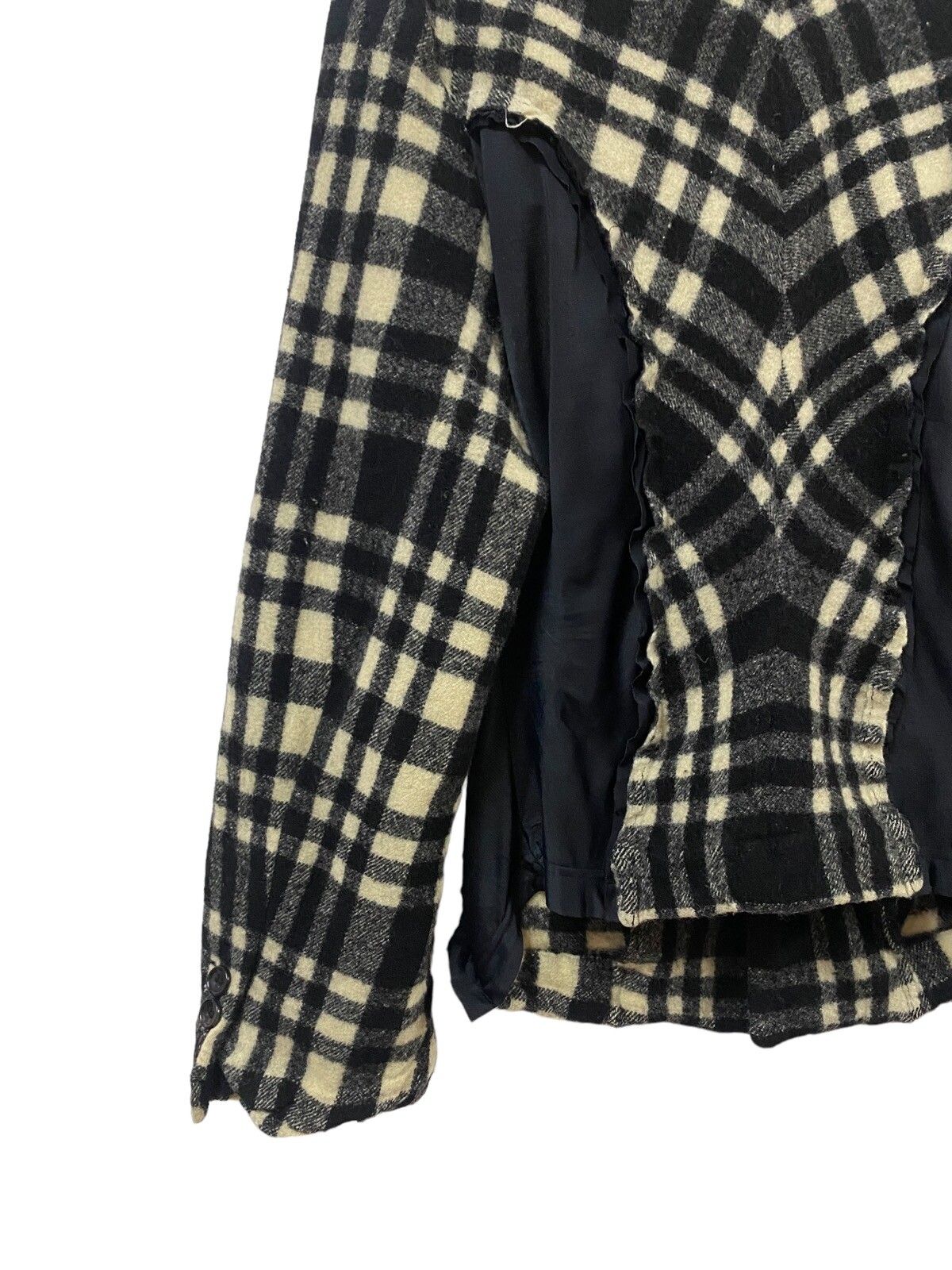 AD2007🔥Comme Des Garçons Plaid Wool Hybrid Jacket - 13