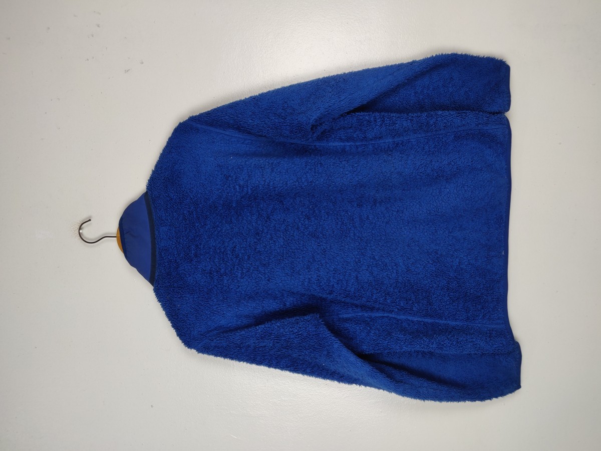 Blue - Retro X Deep Pile Fleece Pullover Jacket Sweater - 10