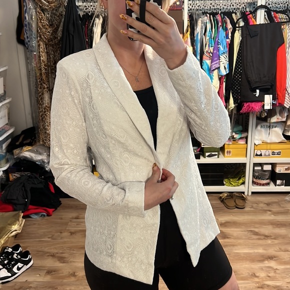 Guess White Lace Blazer - 11