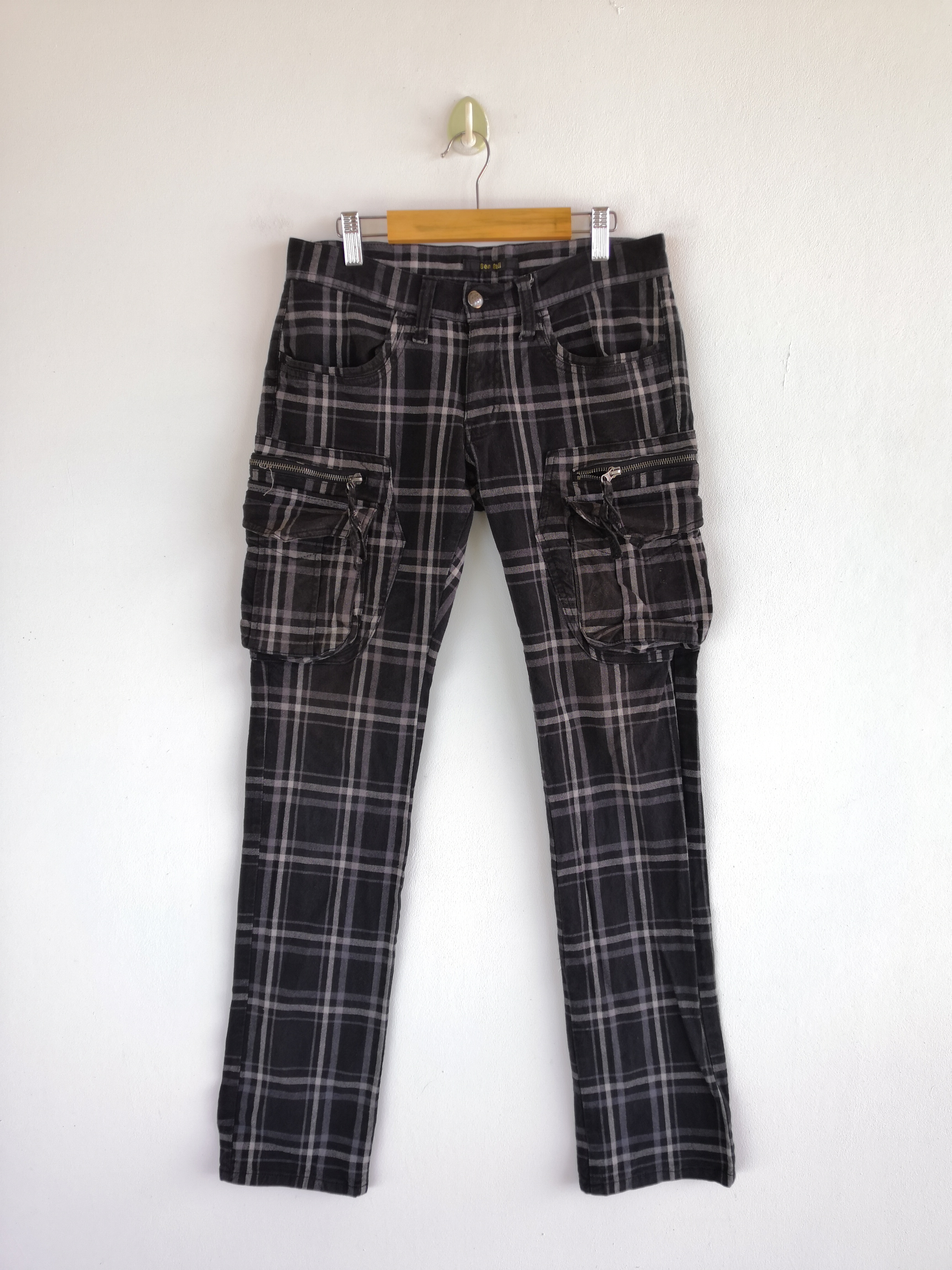 Vintage - Tartan Plaid Cargo Pants Punk Bondage Trousers Pants - 1