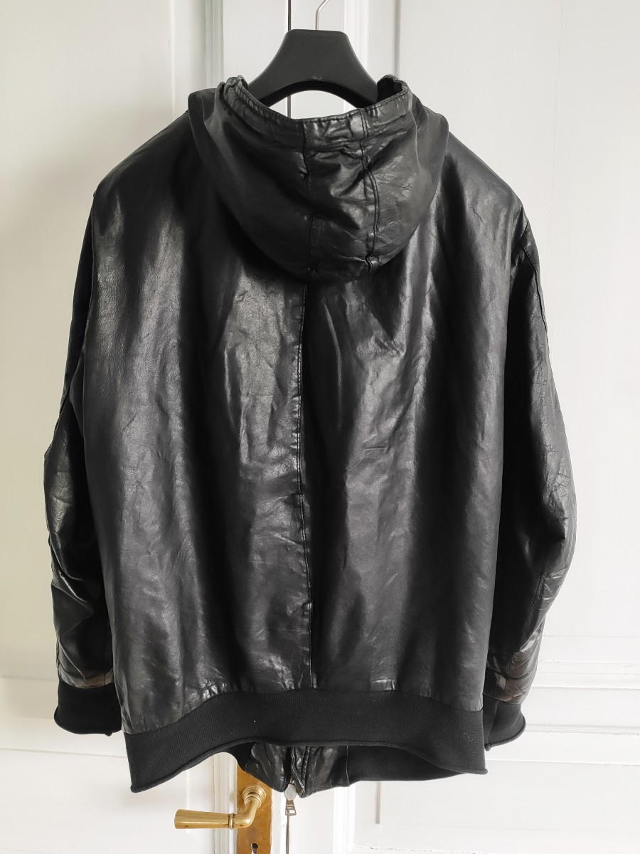 Giorgio Brato - Washed leather hooded jacket.Like Rick Owens or Julius - 6