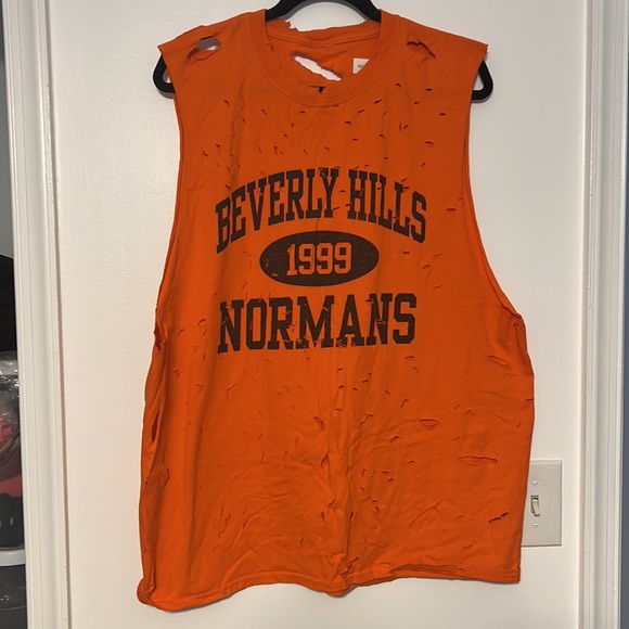 Beverly Hills High School 90210 Shredded Vintage Reworked T-Shirt Tank Top - 4