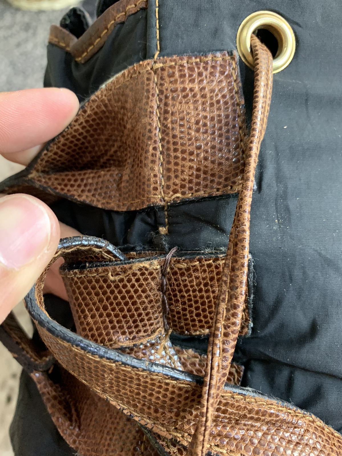 Vintage - Vintage loewe black nylon backpack - 9