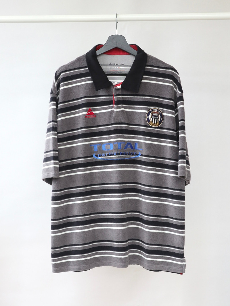 Martine Rose 26SS Retro Striped Short-Sleeve Polo Neck T-Shirt - 1