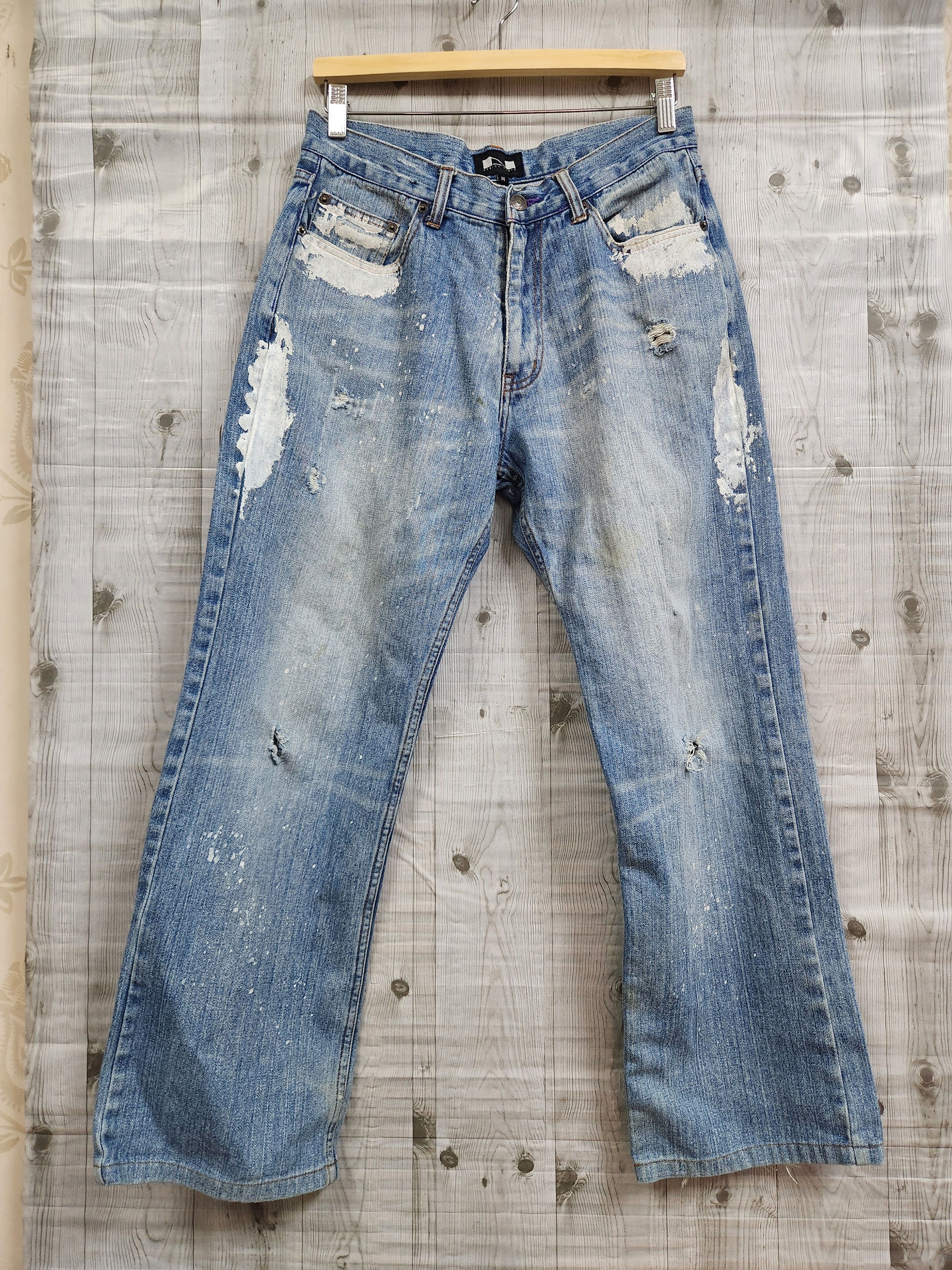 Japanese Brand - Painter Splattered Nylaus Denim Jeans Japan - 1