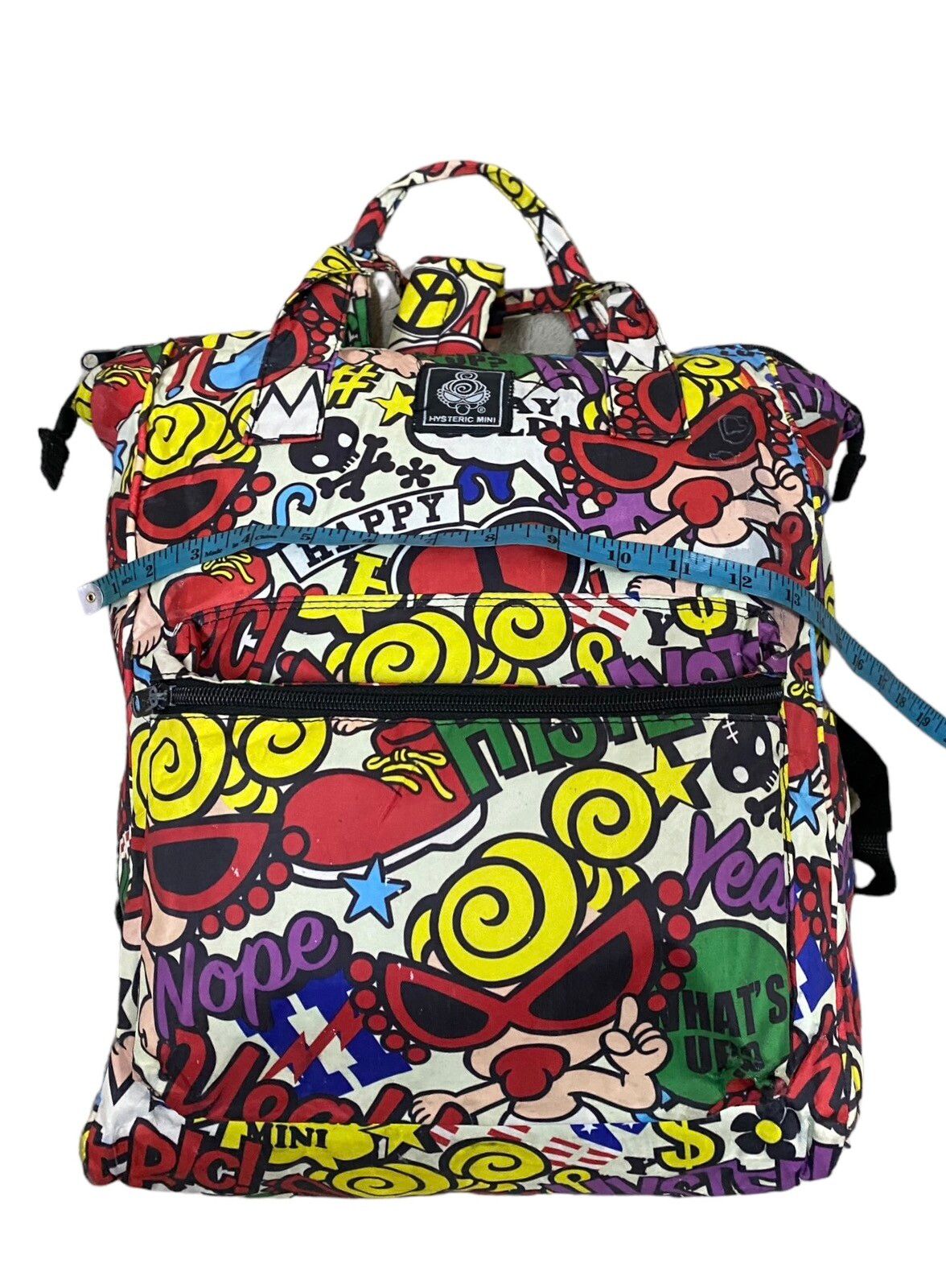 Vtg🔥Hysteric Mini All Over Print Characters 2 Way Backpack - 12