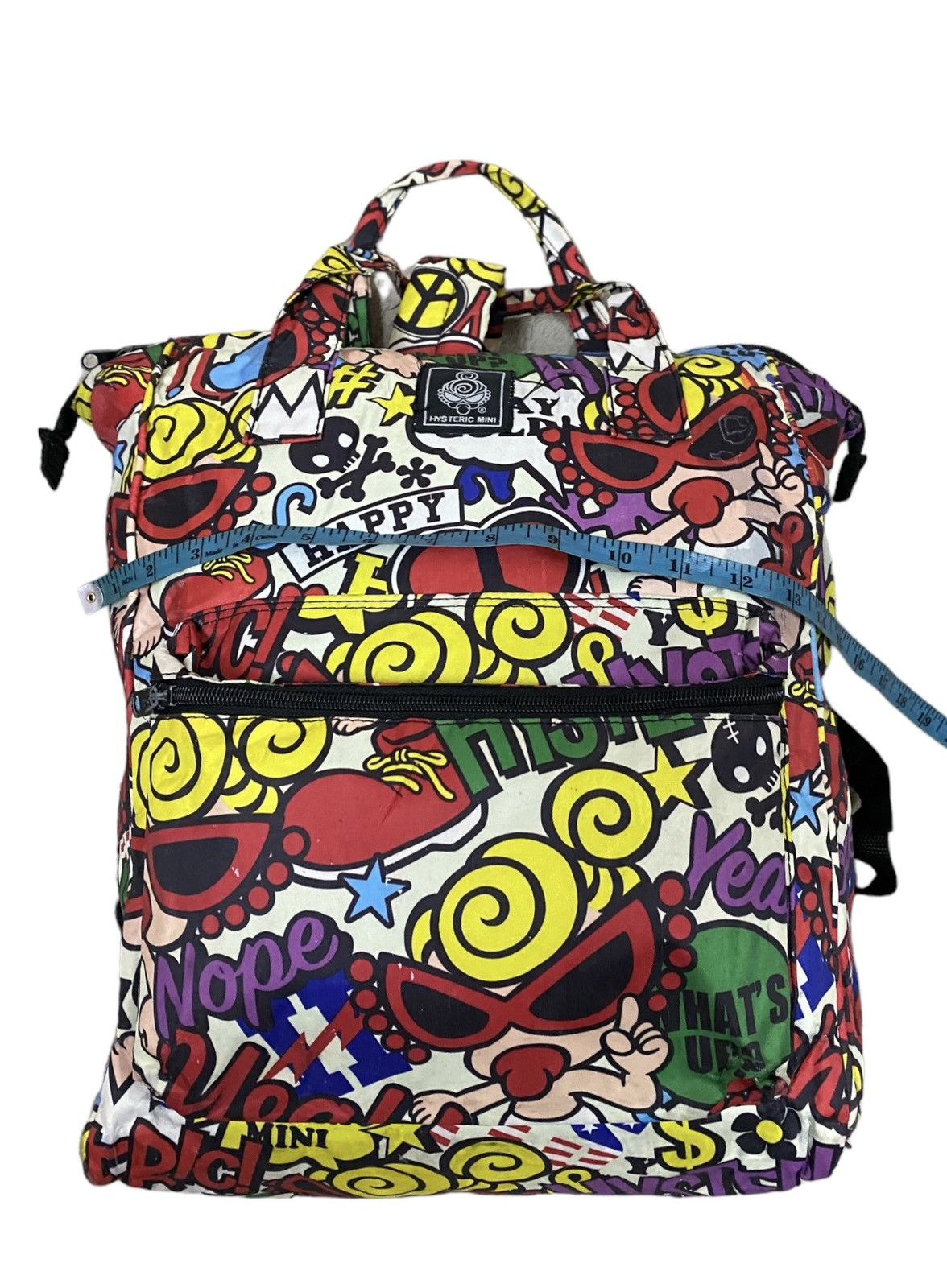 Vtg🔥Hysteric Mini All Over Print Characters 2 Way Backpack - 12