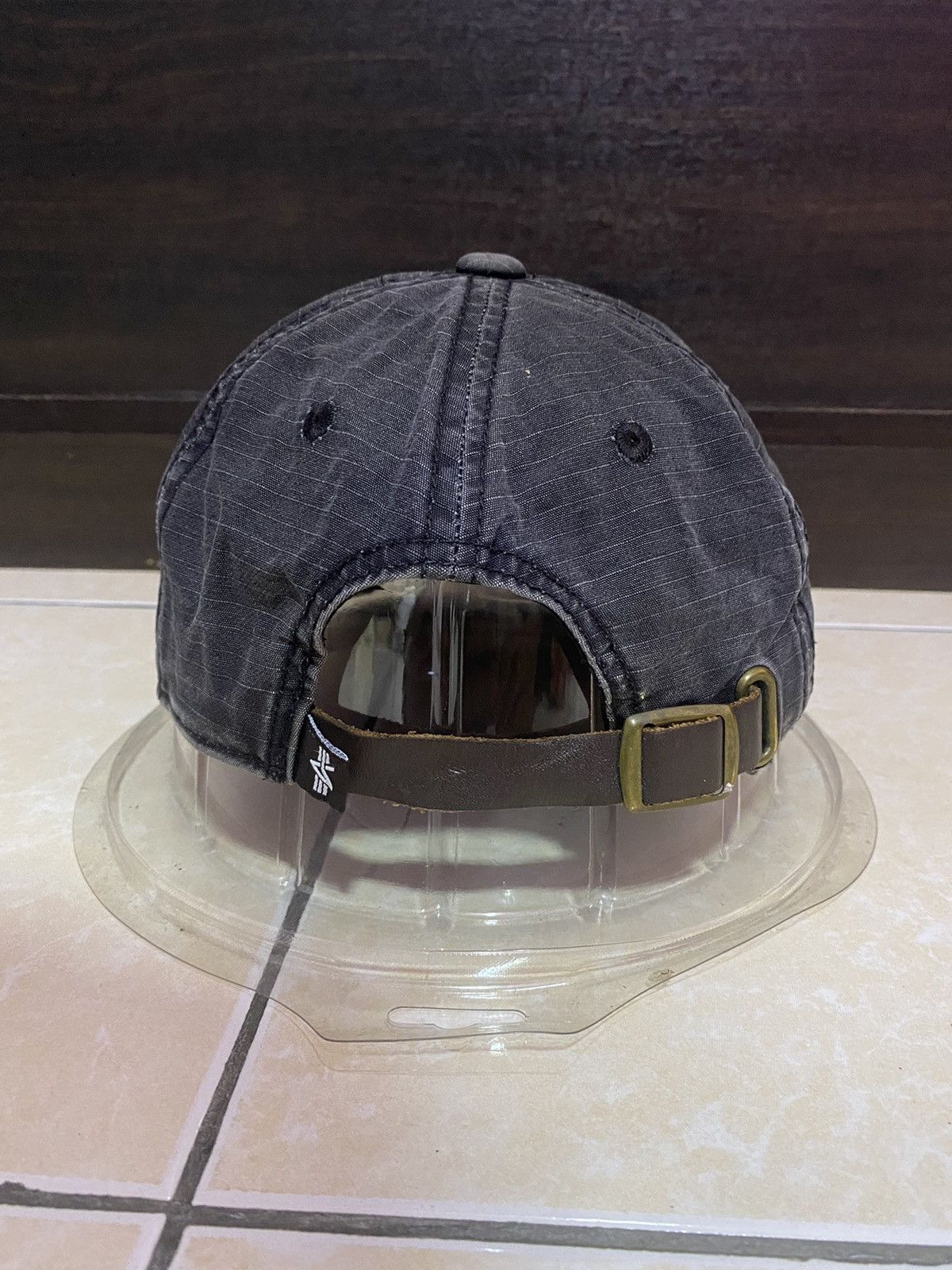 Vintage - Alpha Industries Hat Adjustable Leather Design Distressed - 3