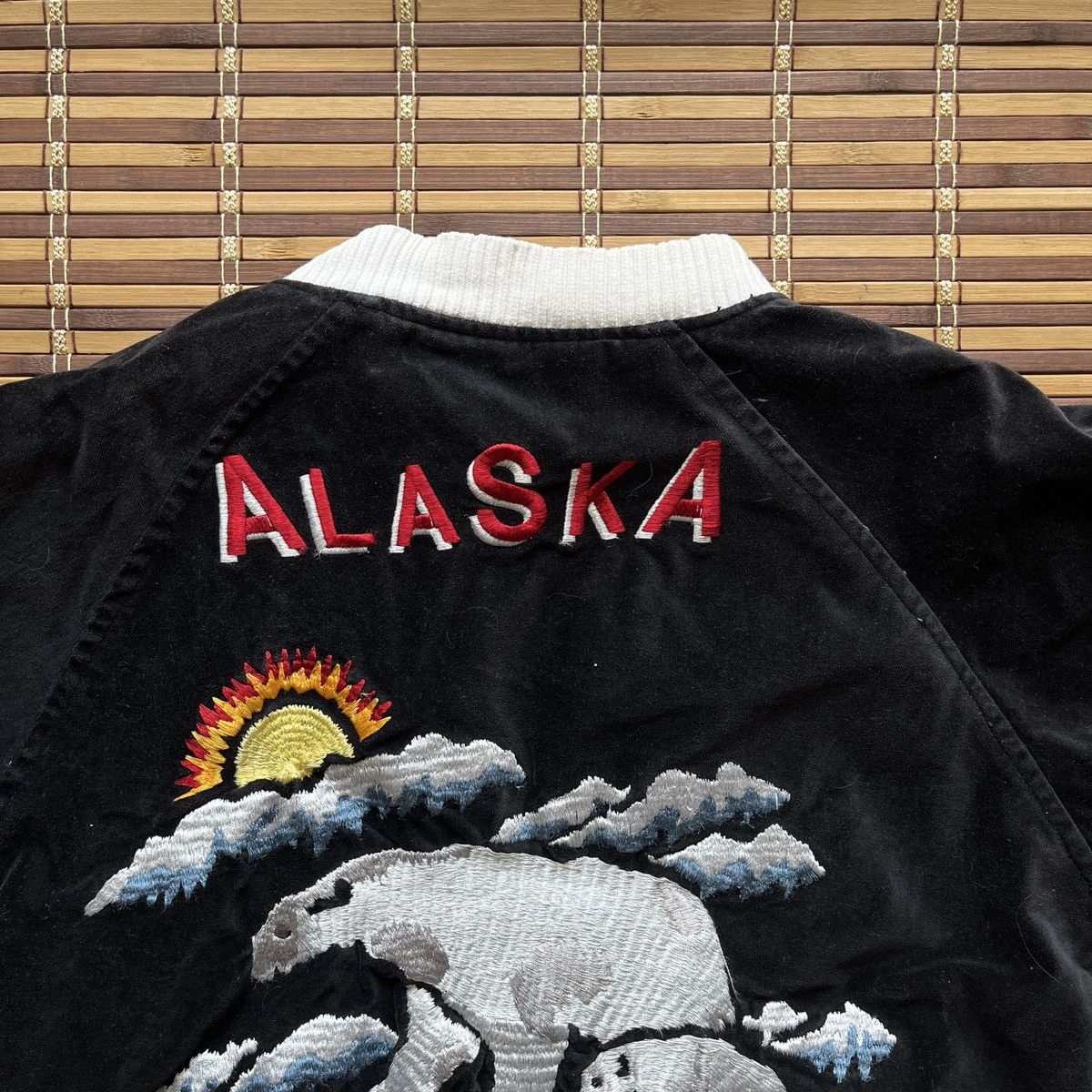 Vintage - Alaska Suede Sukajan Embroidery Japan Bomber Jacket - 21