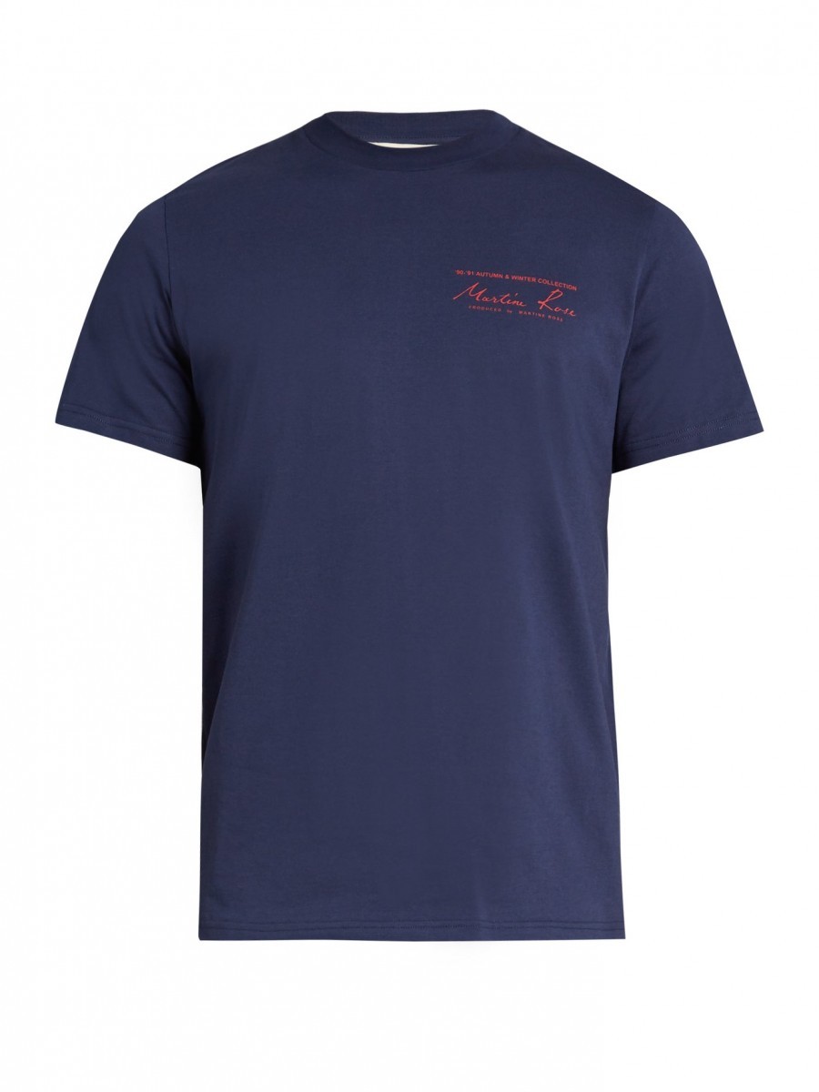 Martine Rose - Logo Classic T-Shirt Navy Blue Size S / M - 5