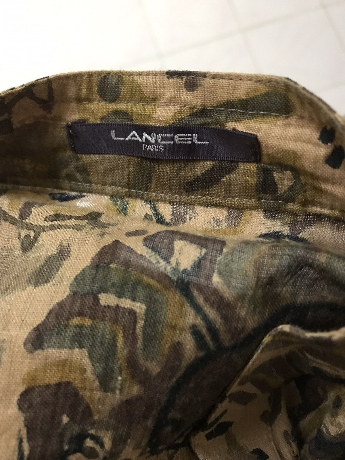 Vintage Lancel Paris Acrylic Paint Linen Jacket - 11