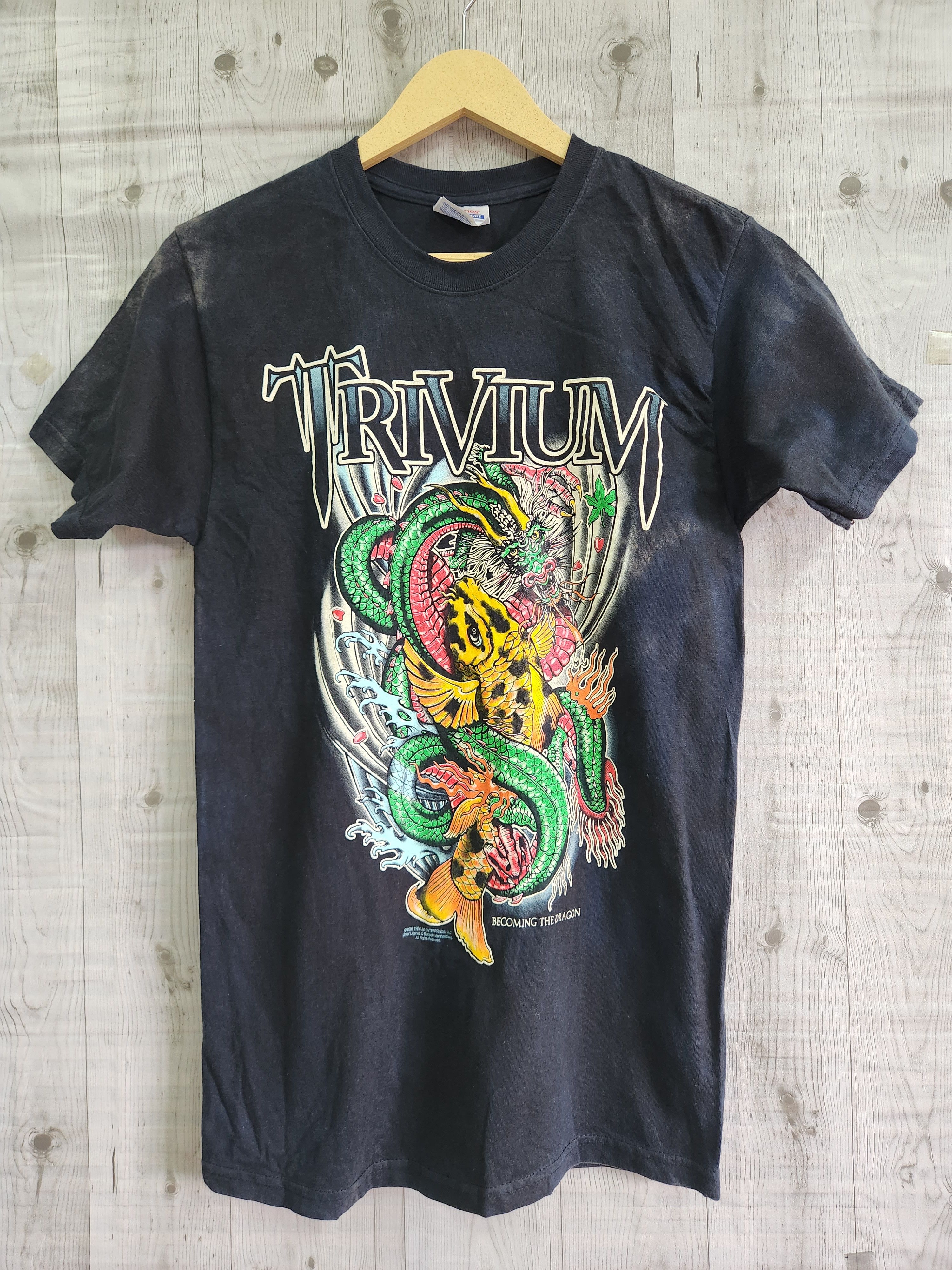 Vintage Y2K Trivium Band Tees Becoming The Dragon - 1