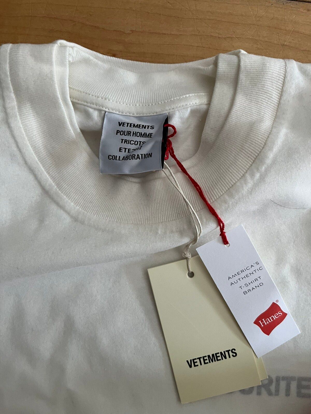 NWT - Vetements X Hanes double layer Security T-shirt - 6
