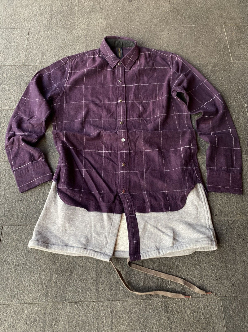 💸BINDING OFFER💸 MIHARA YASUHIRO UNIQUE COMBINED FLANNELSHIRT - 1