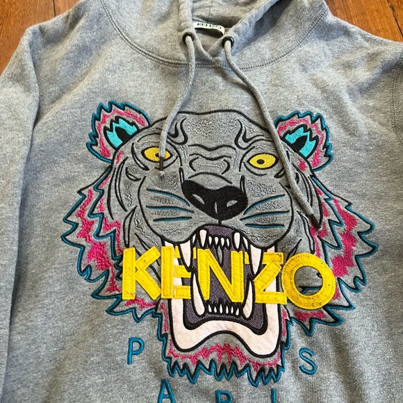 Kenzo Paris Multicolor Rainbow Tiger Graphic Hoodie - 2