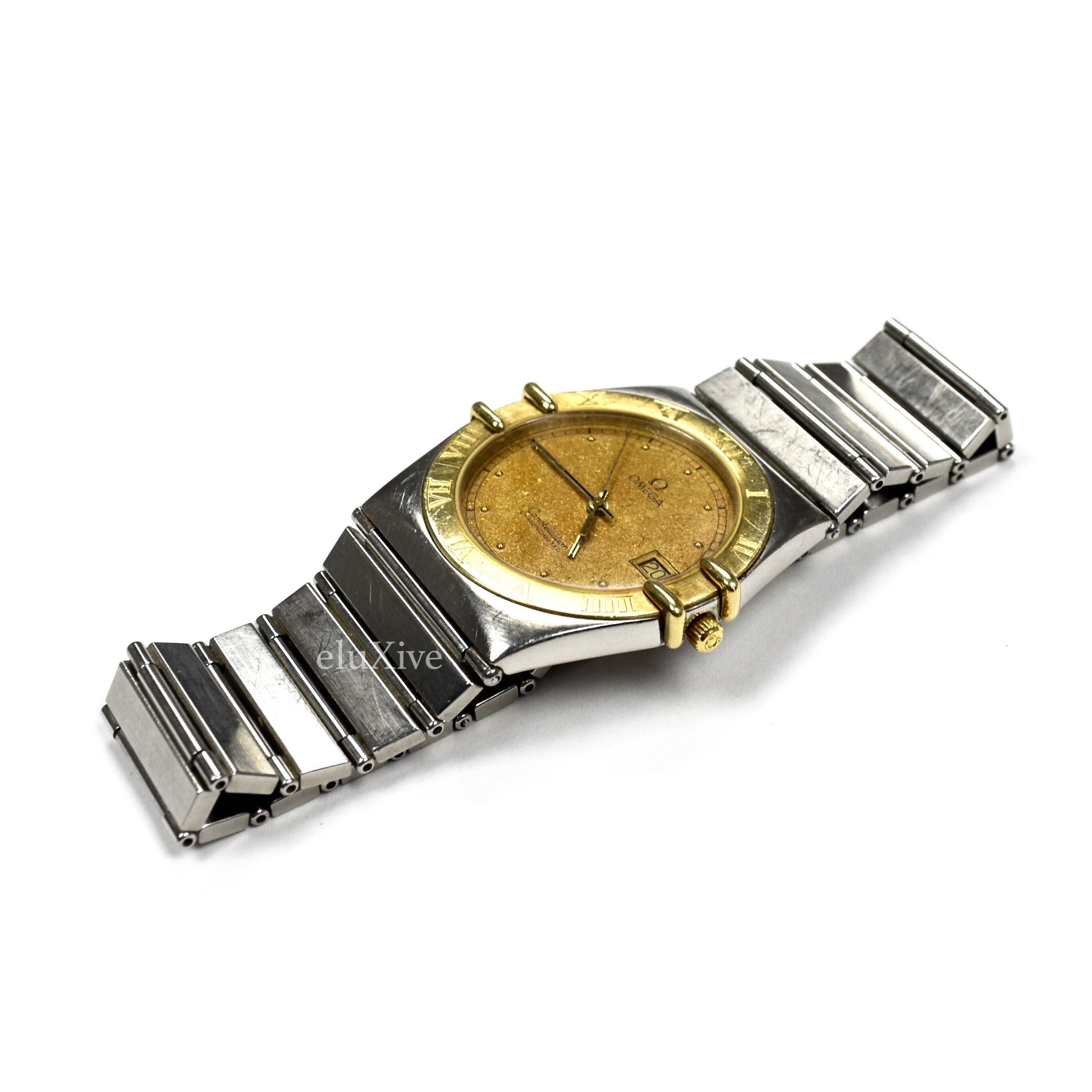 Omega Constellation Date Steel / Gold Gilt Dial Watch - 11