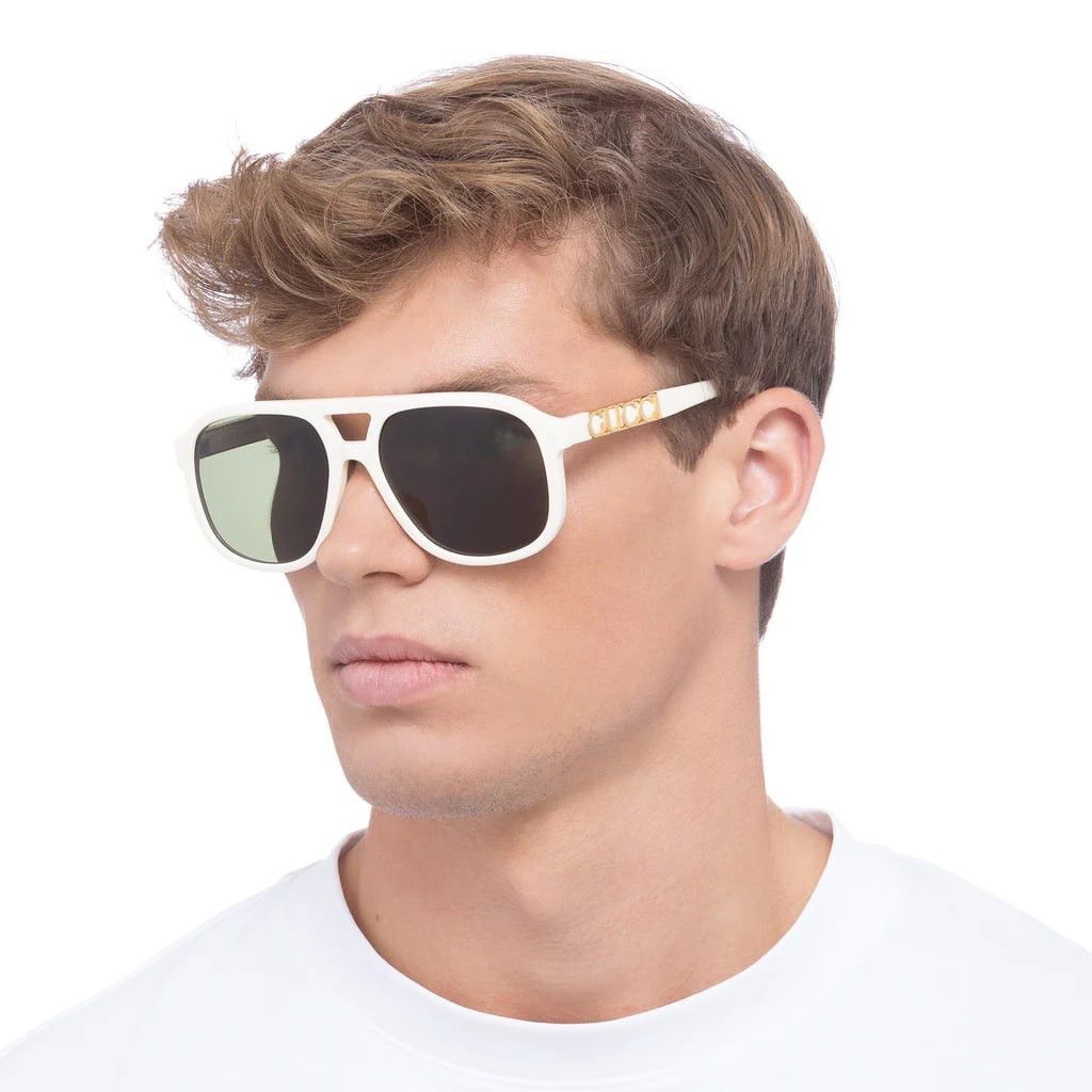 NEW GUCCI GG1188S 005 AVIATOR WHITE UNISEX SUNGLASSES GUCCI - 1