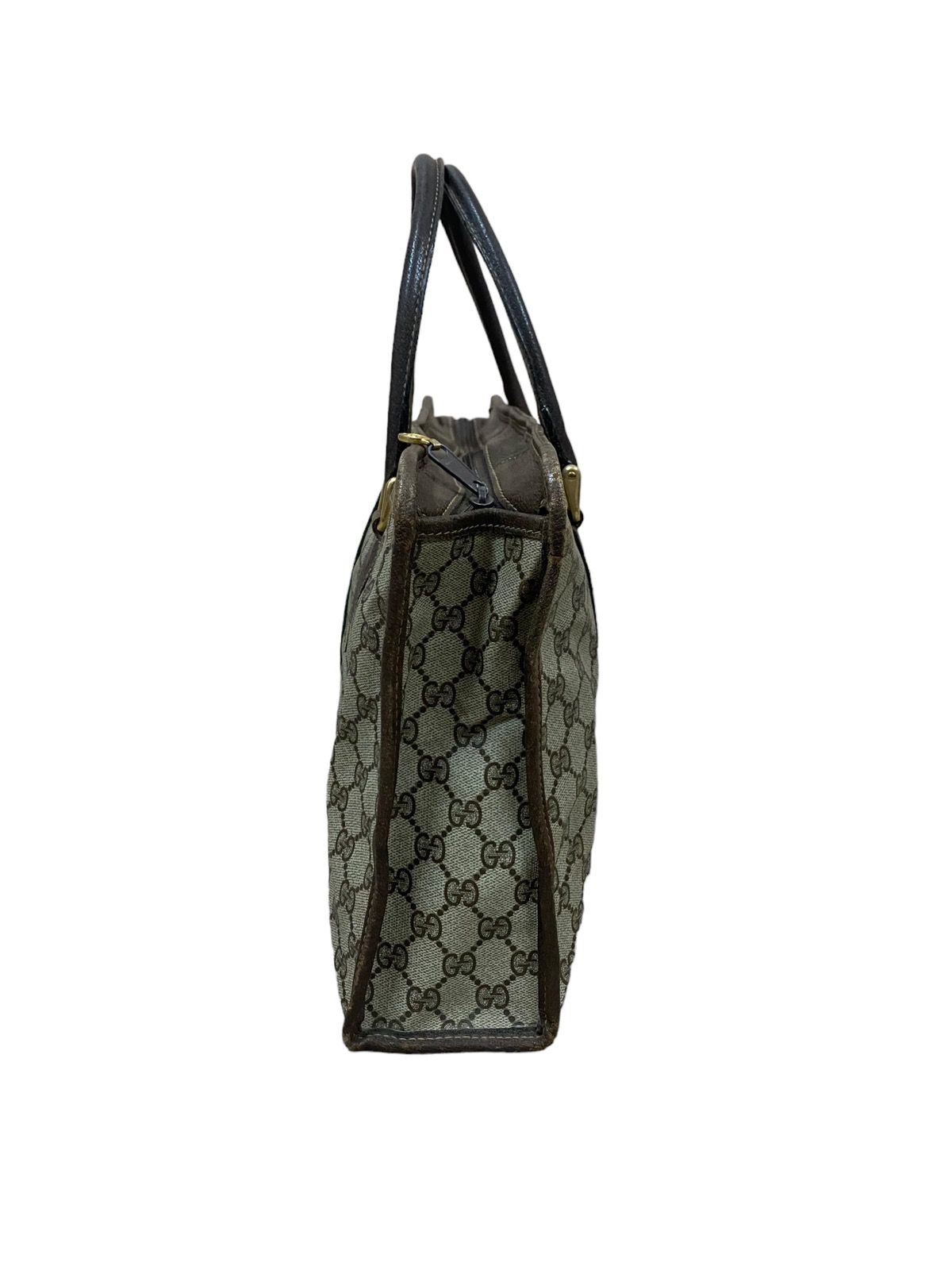 Vtg🔥Authentic Gucci GG Canvas Web Sherry Line Handbag - 8