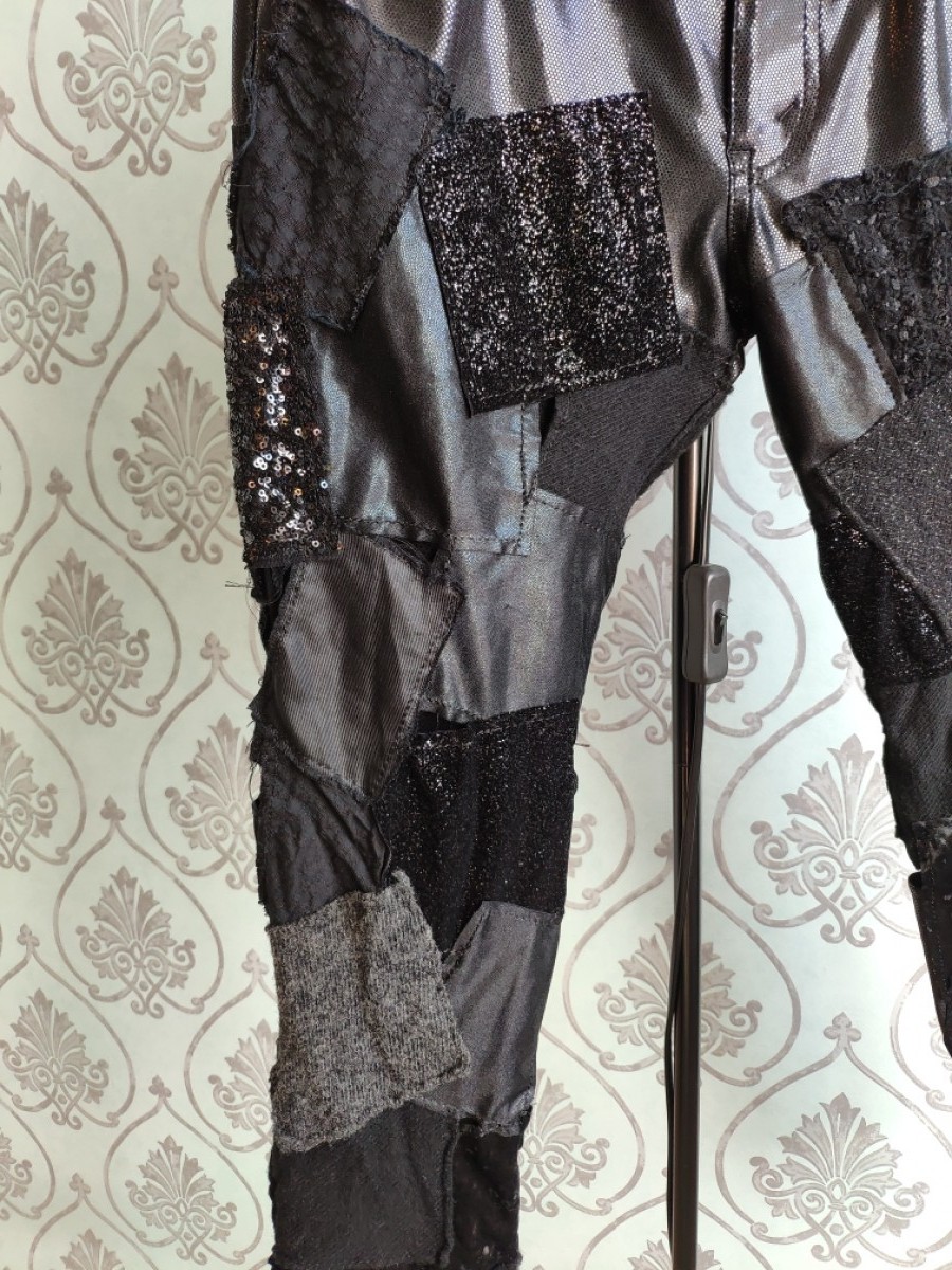 Junya Watanabe - AD2014 Black patchwork double layered pants - 2