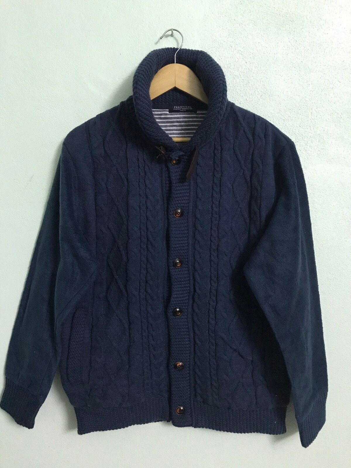 Japanese Brand - Practical cable knit fleece jacket - gh0220 - 1