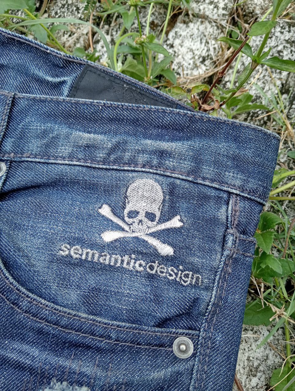 🔥RARE🔥Vintage Roen X Semantic Design Skulls Distressed Look Jeans - 3