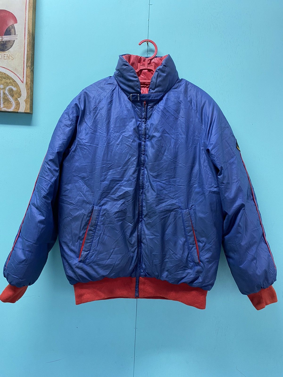 Vintage Moncler Ski Wear Red Puffer Reversible Jacket - 12