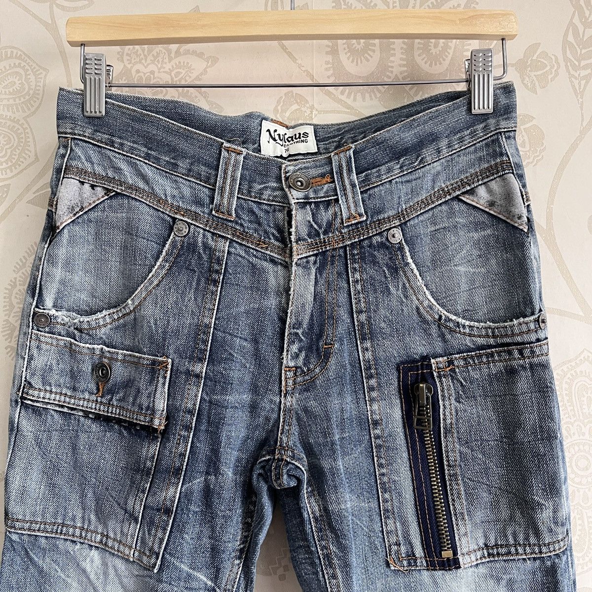 Japanese Brand - Vintage Nylaus Japanese Designer Bush Pants Denim Pockets - 3