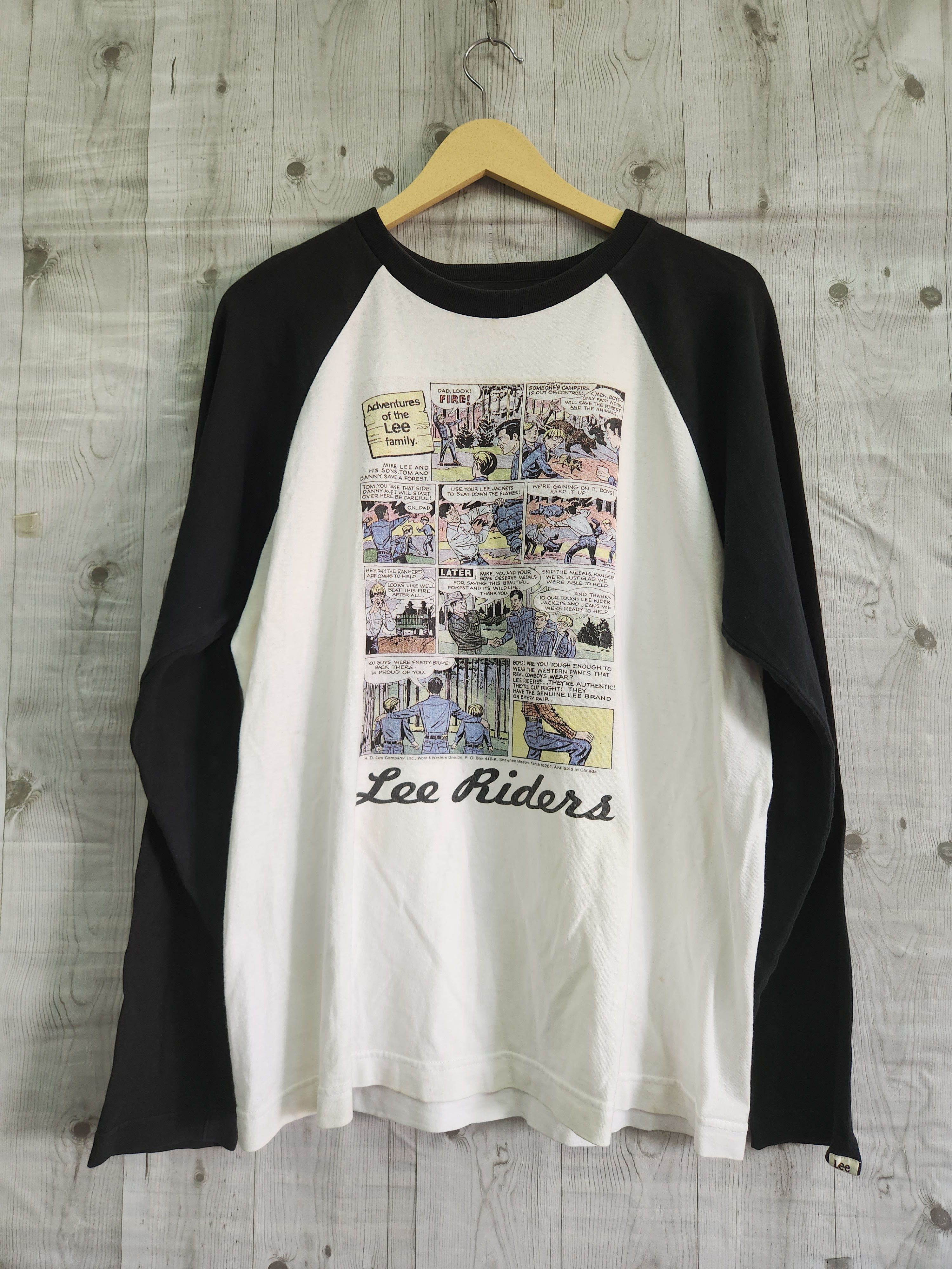 Vintage 1999 Lee Riders Japan Raglan TShirt - 1