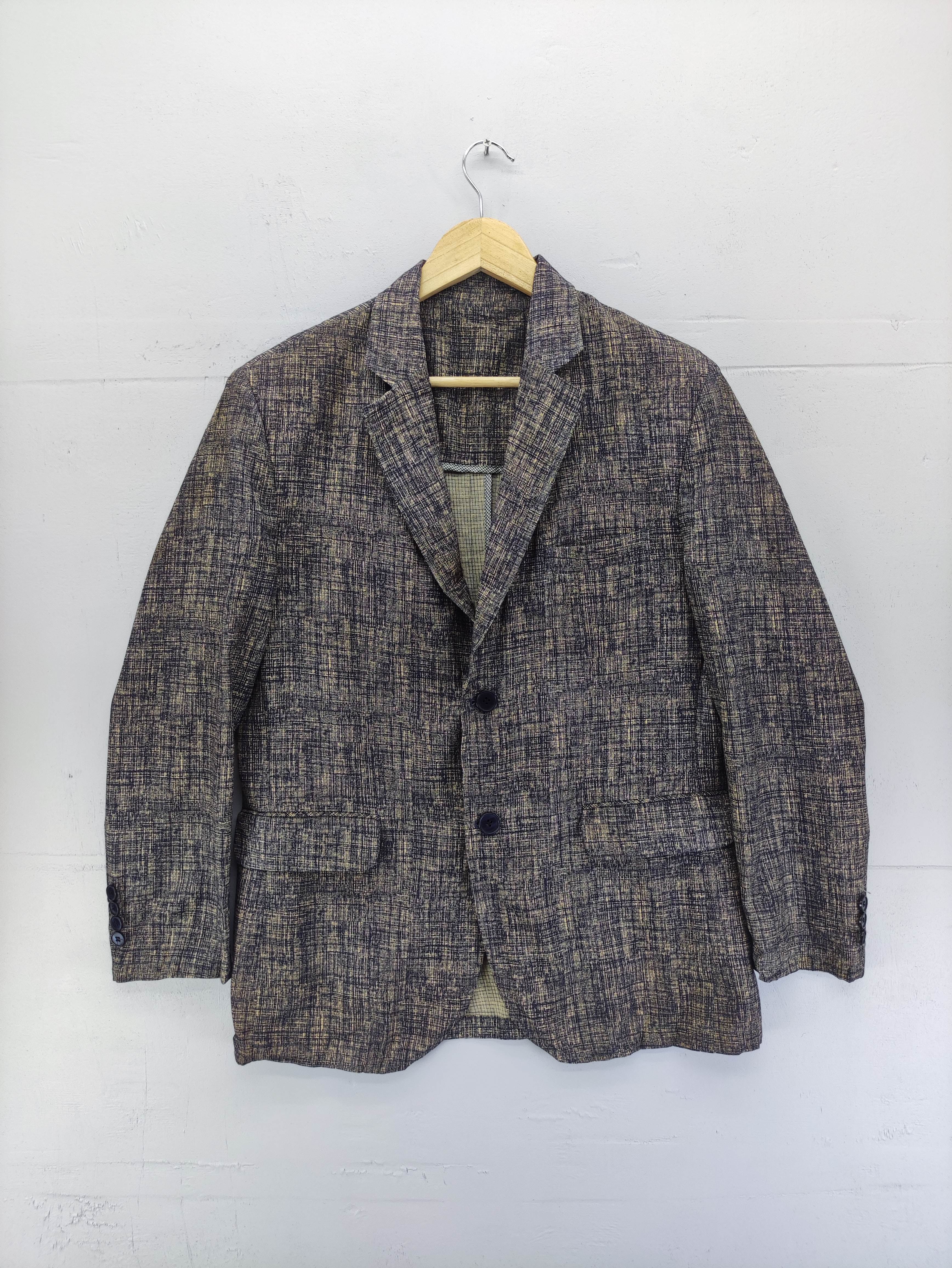 Japanese Brand - Vintage Black Lion Polymicro Crimp Coat Blazer Jacket - 1