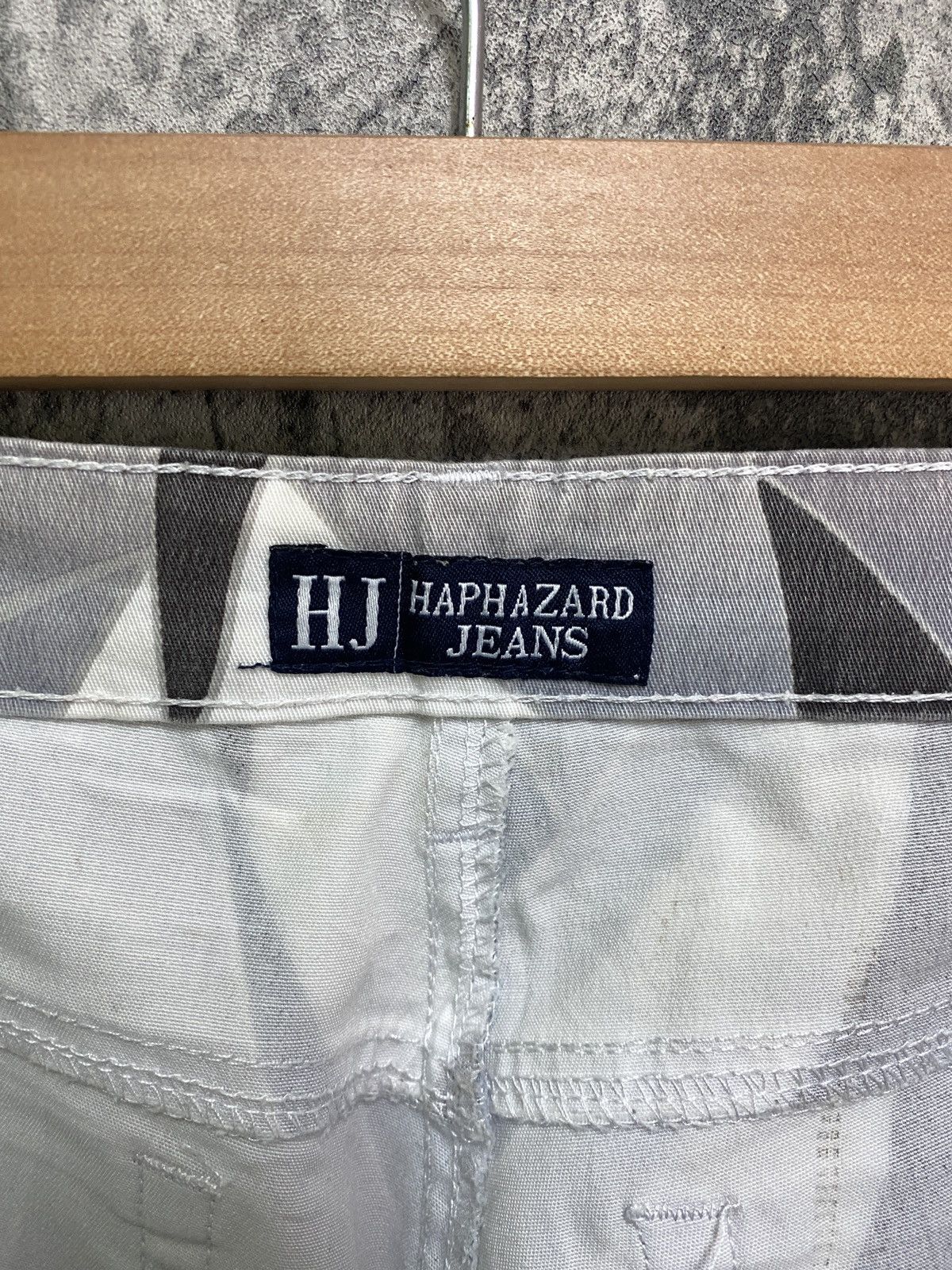 Designer - Japanese HAPHAZARD JEANS Abstract Flared Design Pants - 12