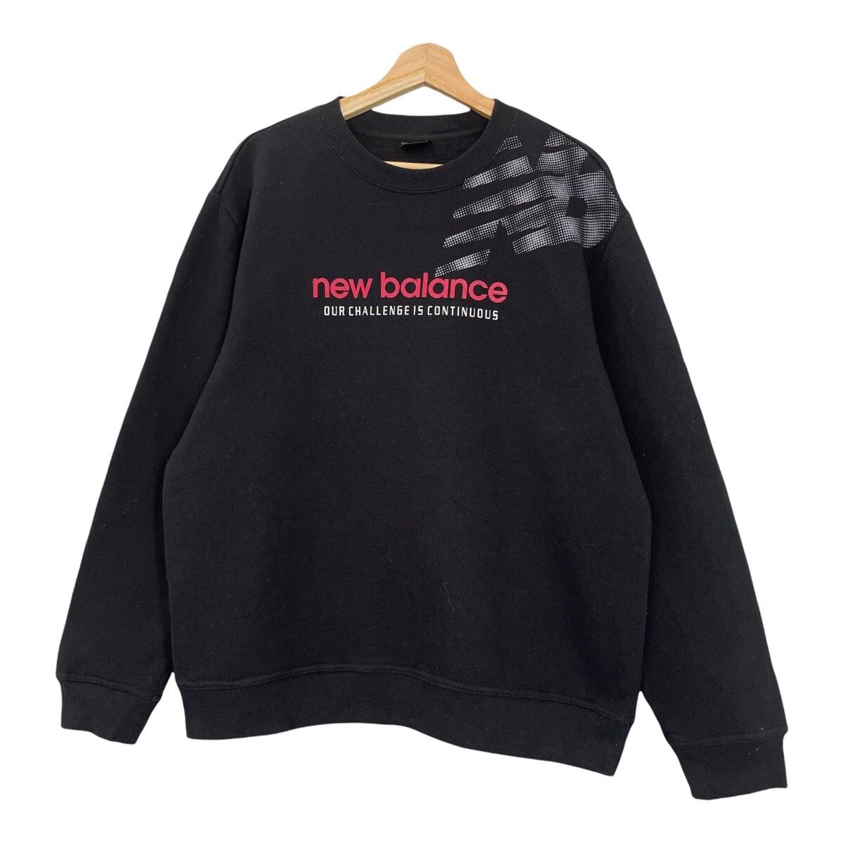 Vintage New Balance Spellout Logo Pullover Sweatshirt Size M - 3