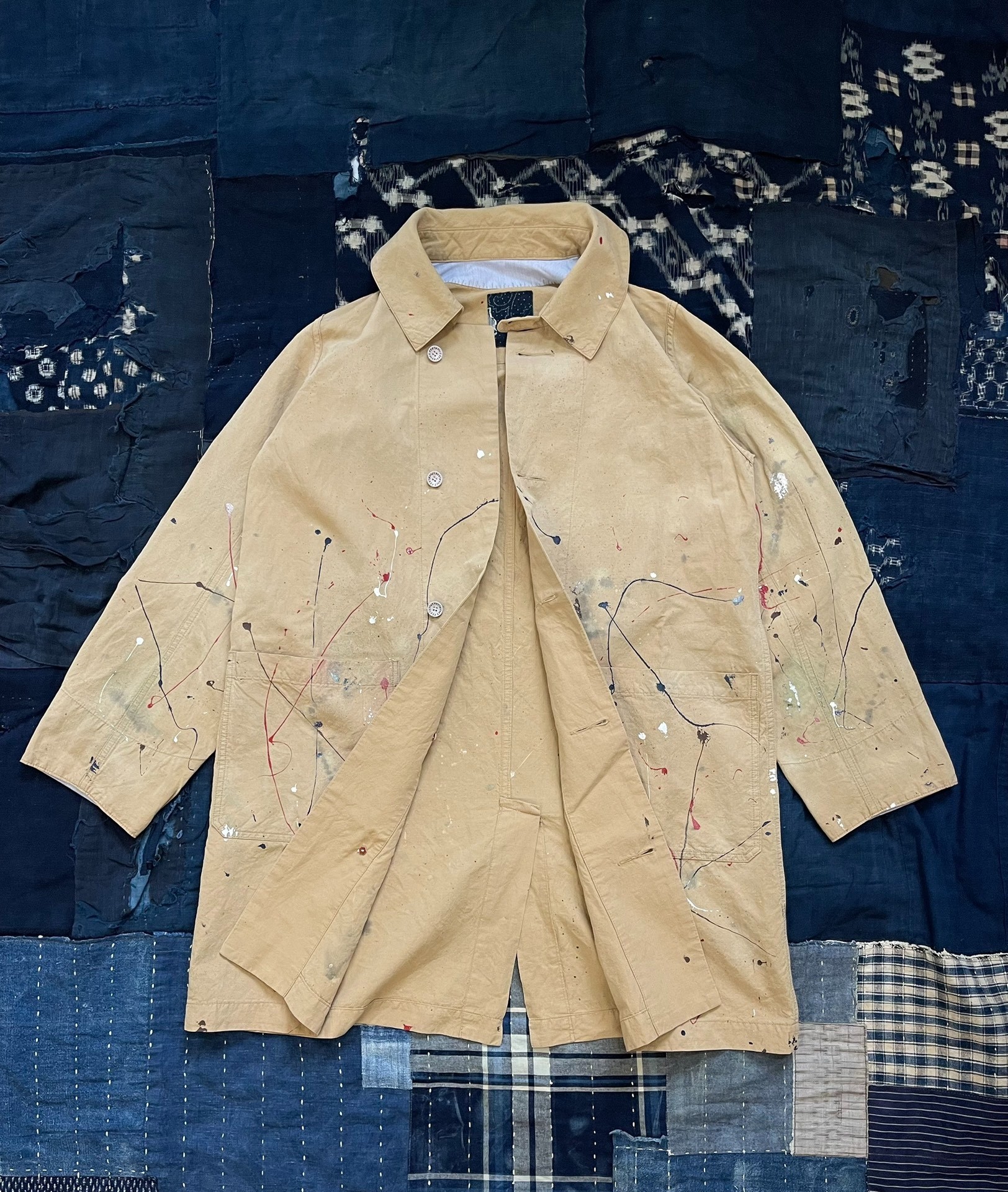 VISVIM 18AW ICT GREASE MONKEY COAT ink-splashed jacket windbreaker - 3