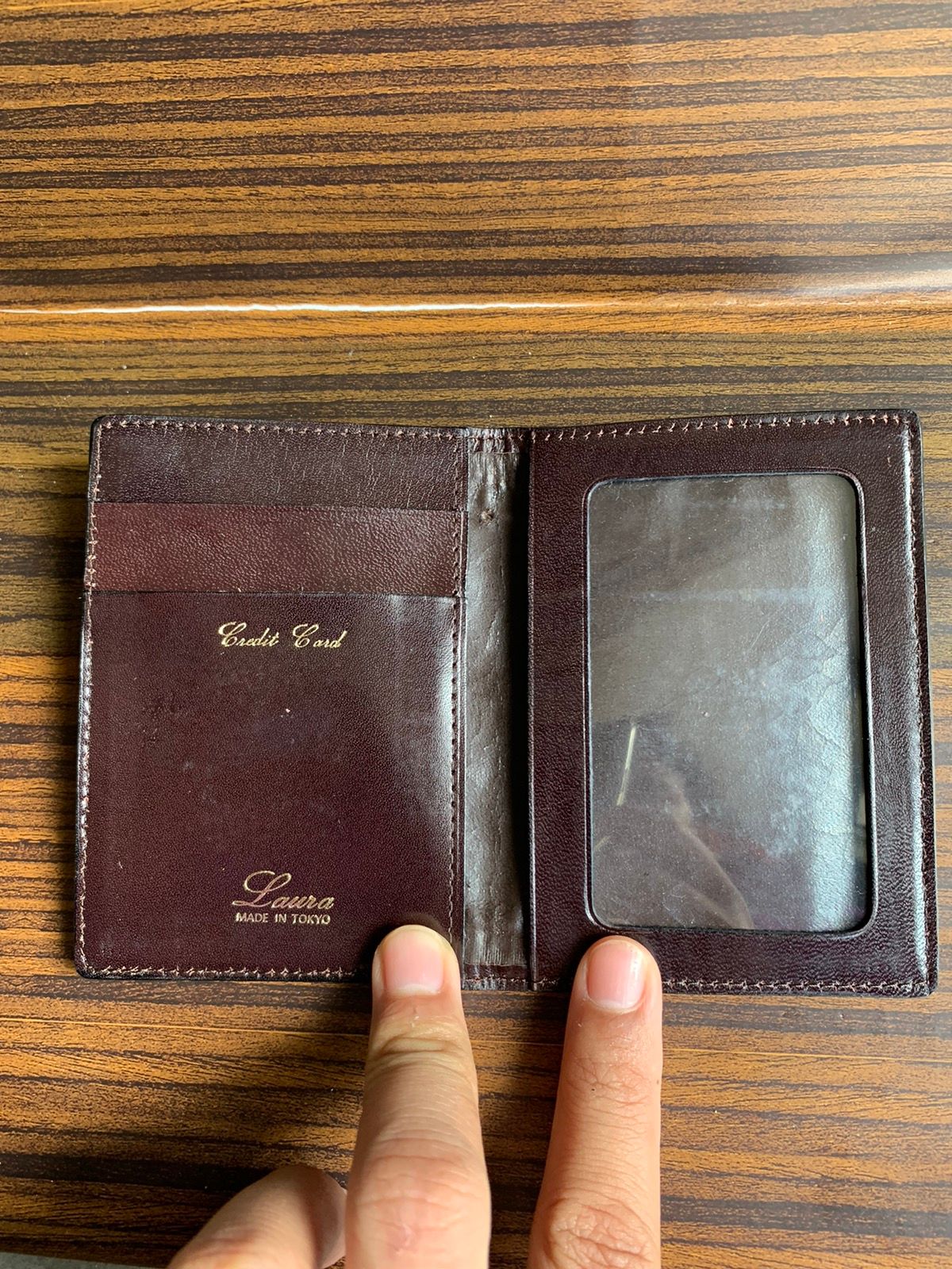 Vintage card Holder Wallet laura Leather made in tokyo - 1