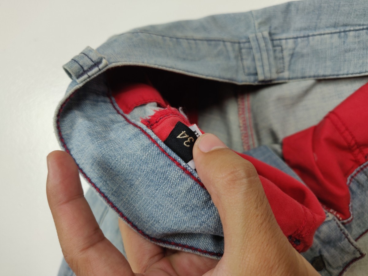 Distressed Denim - Cropped Denim Jeans Bottom Trouser - 7