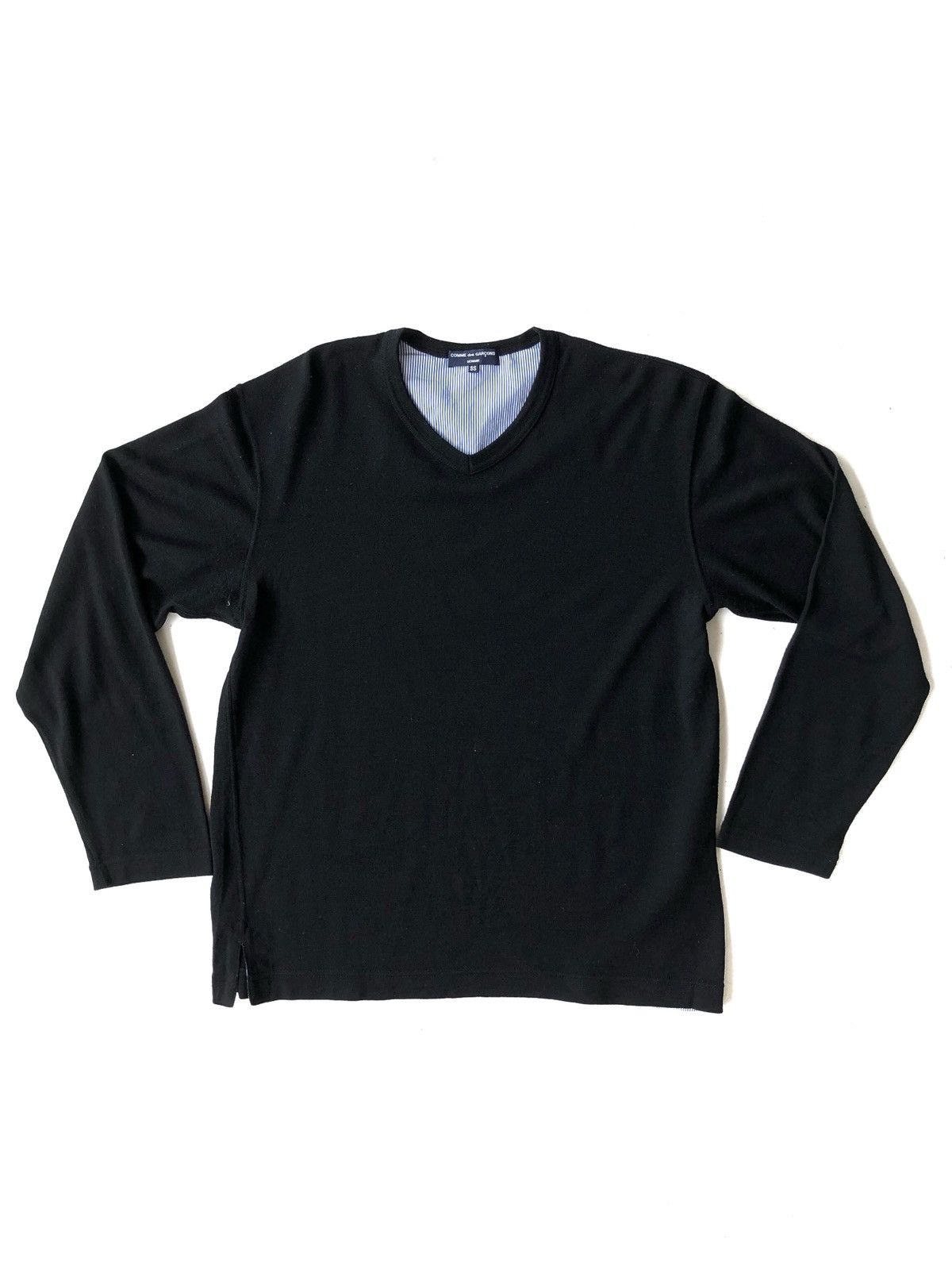 Comme des Garçons Homme FW08 Black Wool LS Shirt - 2