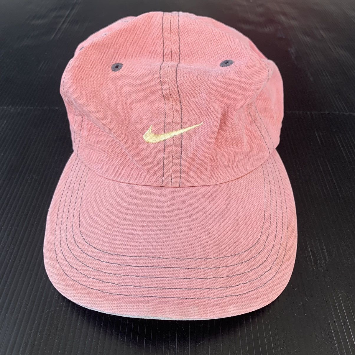 Vintage Thrashed Faded Nike Pink Cap - 2