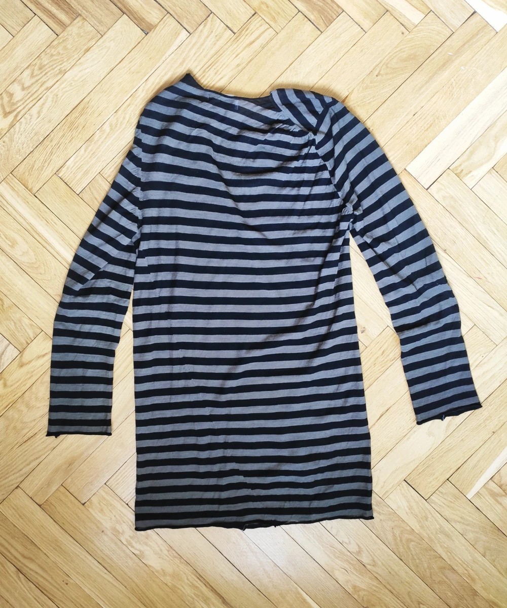 Striped asymmetrical long sleeve shirt - 2
