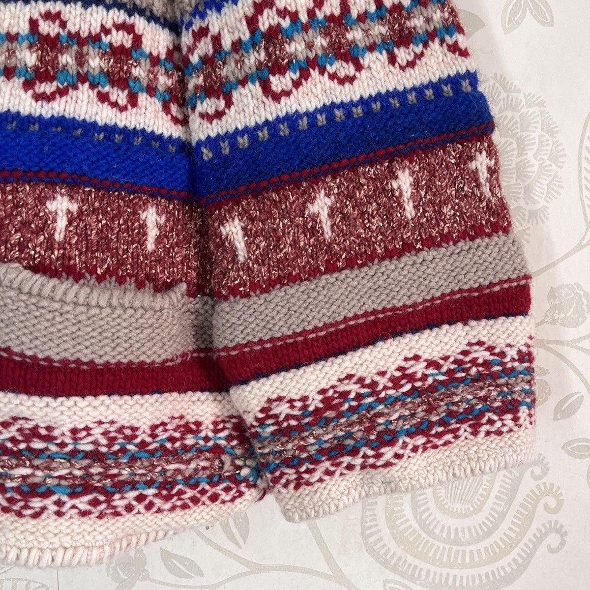 Vintage - Handmade Navajo Frantic Sweater Wool Made In Equador - 8