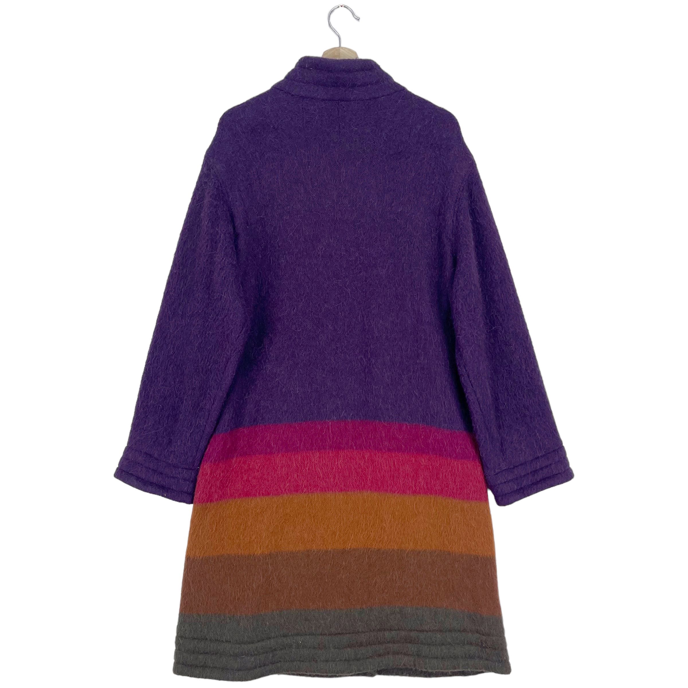 Runaway 1980 Alpca Mohair Multicolor Coat - 3